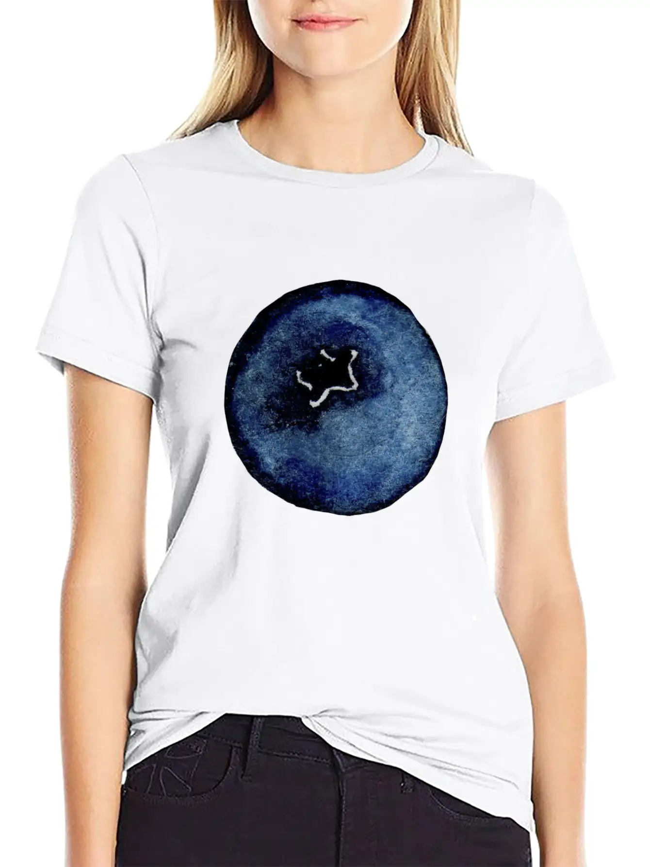 Blackberry Watercolor Essential Unisex Summer Tee – Soft Cotton Casual Fit