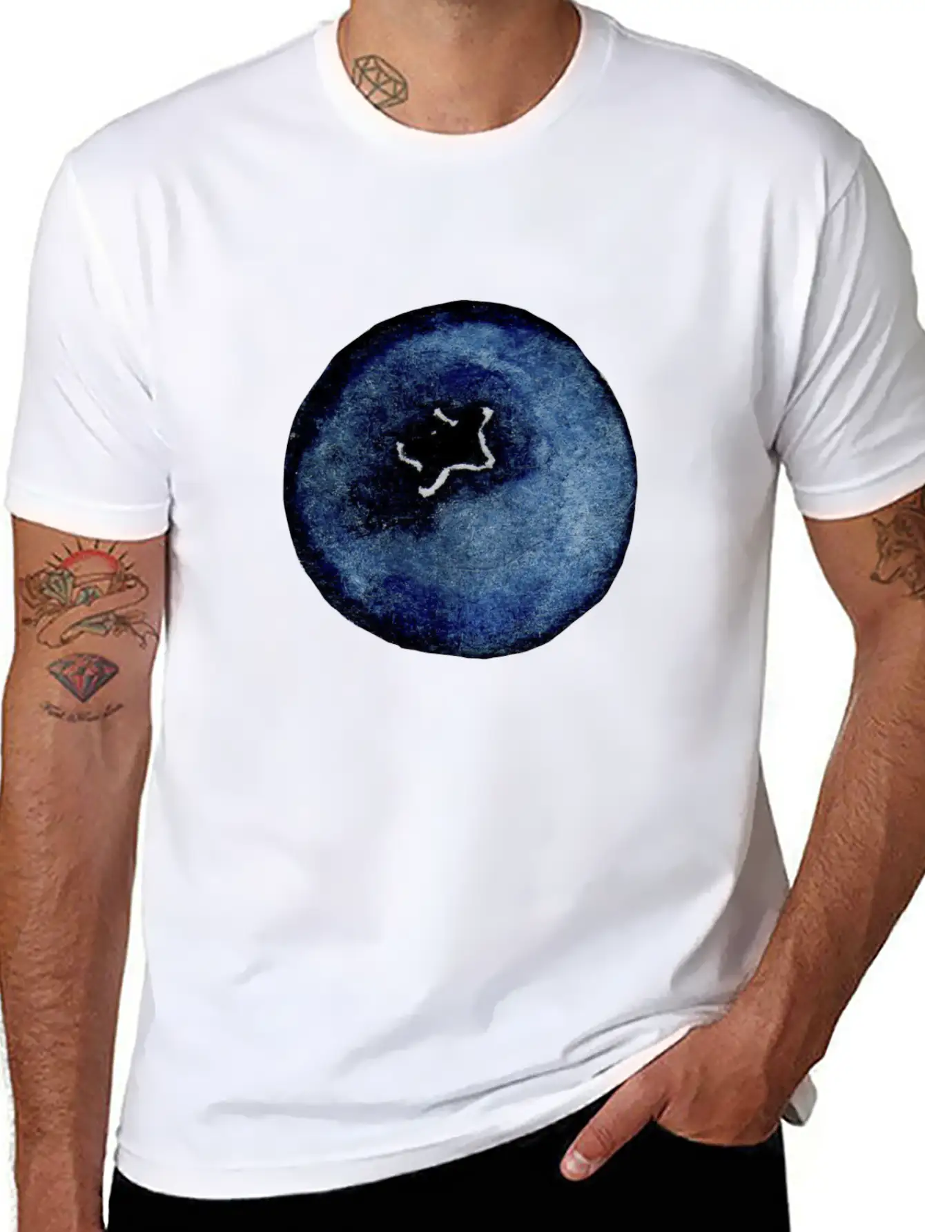 Blackberry Watercolor Essential Unisex Summer Tee – Soft Cotton Casual Fit