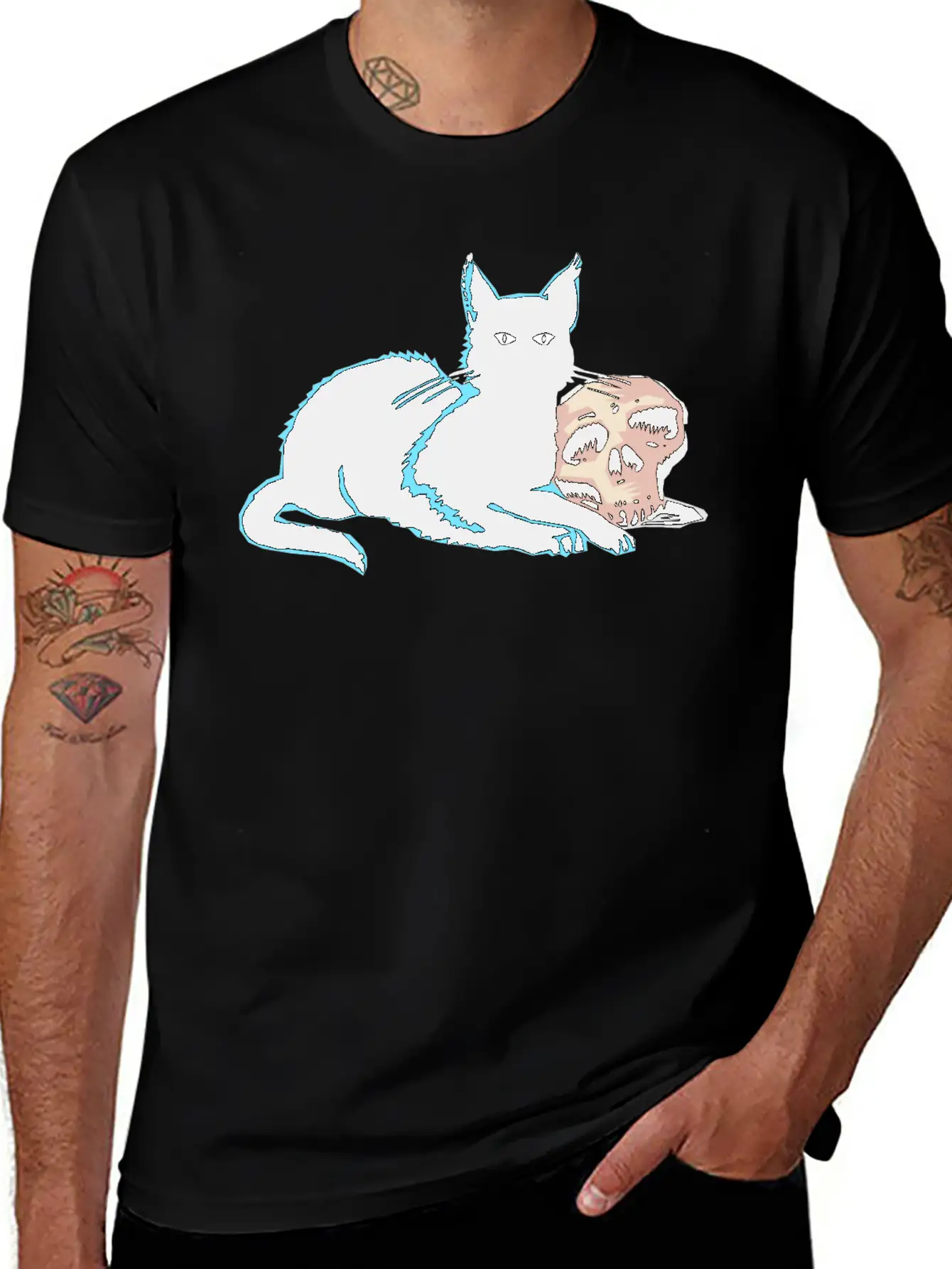 Blackcat Comfortable Minimalist Graphic Tee – Summer Style Essential