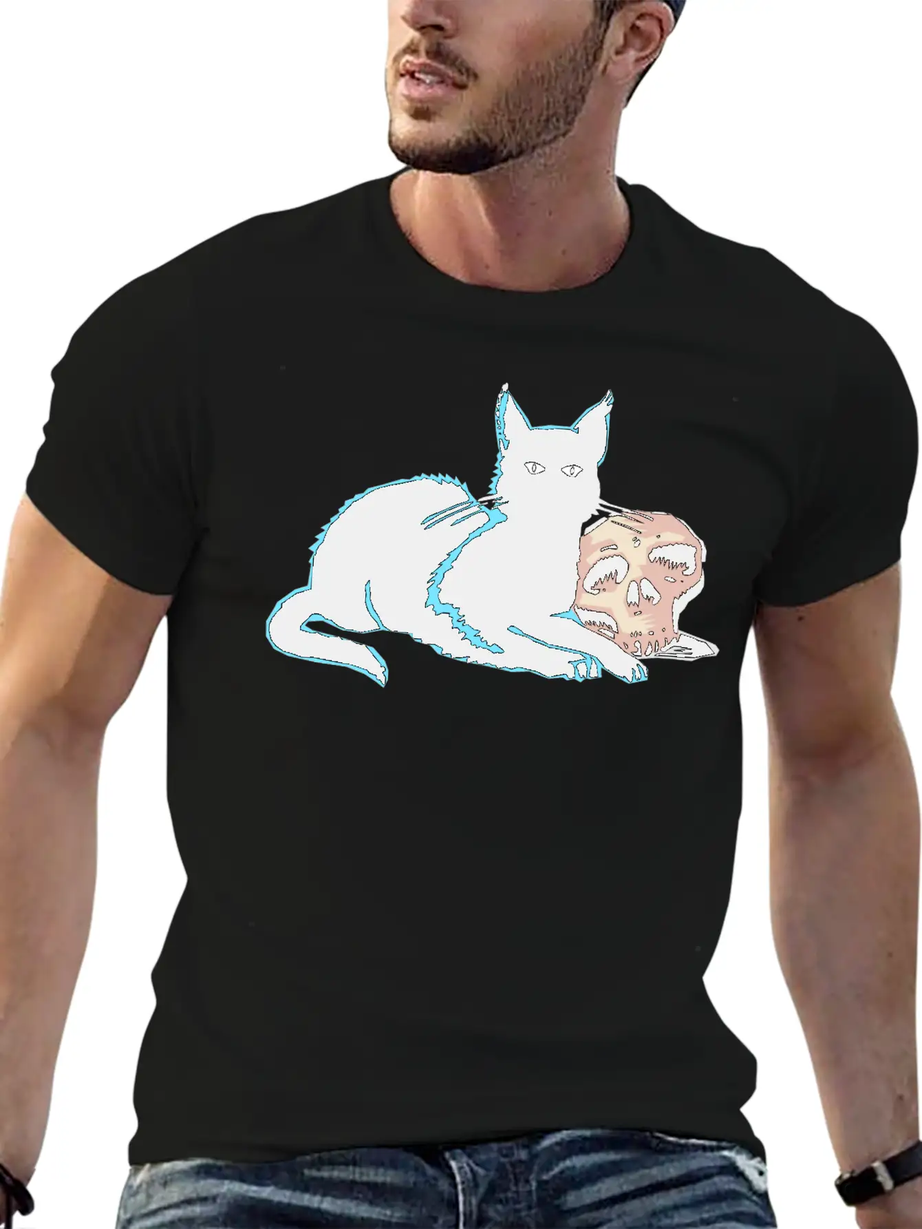 Blackcat Comfortable Minimalist Graphic Tee – Summer Style Essential