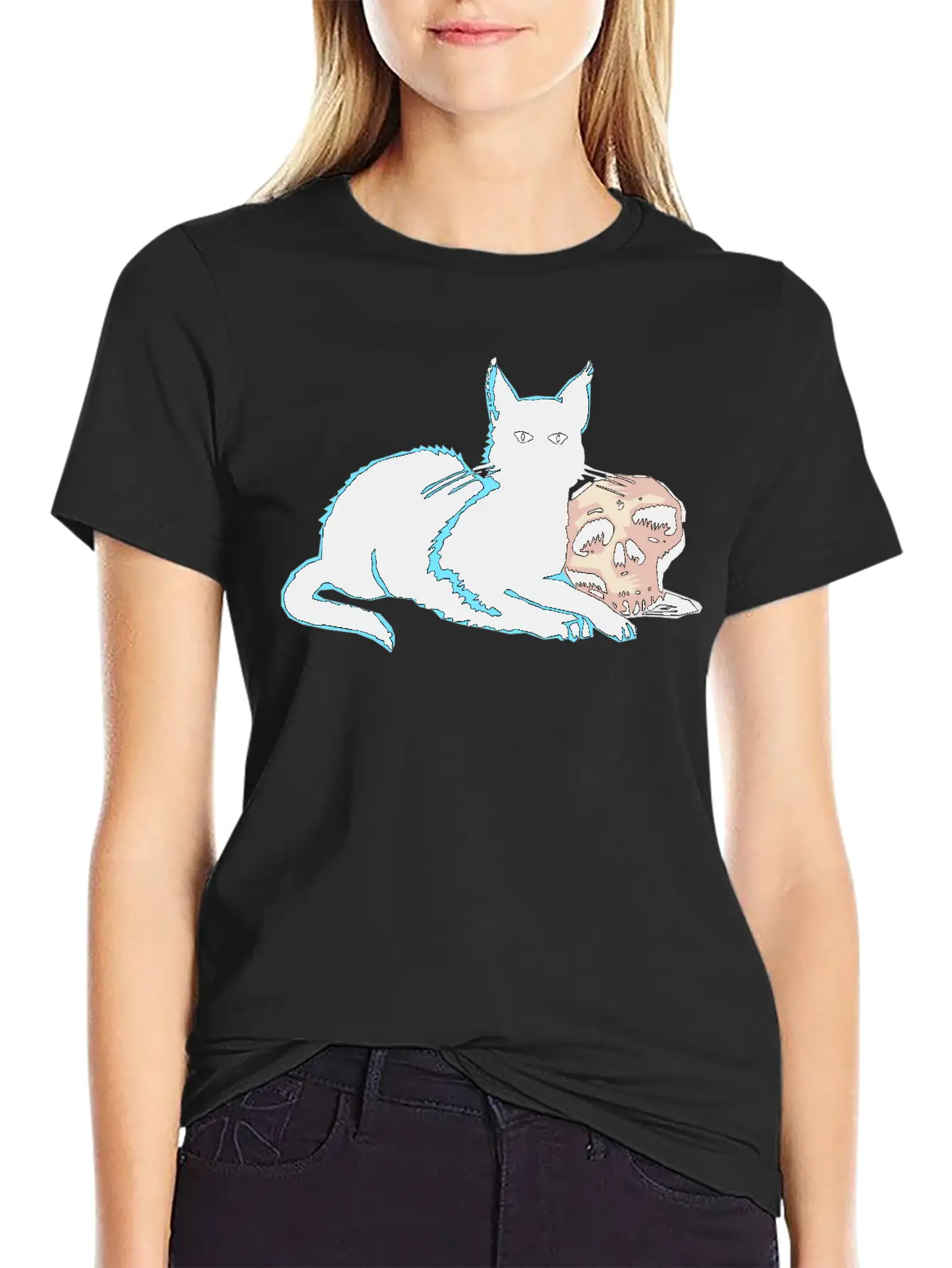 Blackcat Comfortable Minimalist Graphic Tee – Summer Style Essential