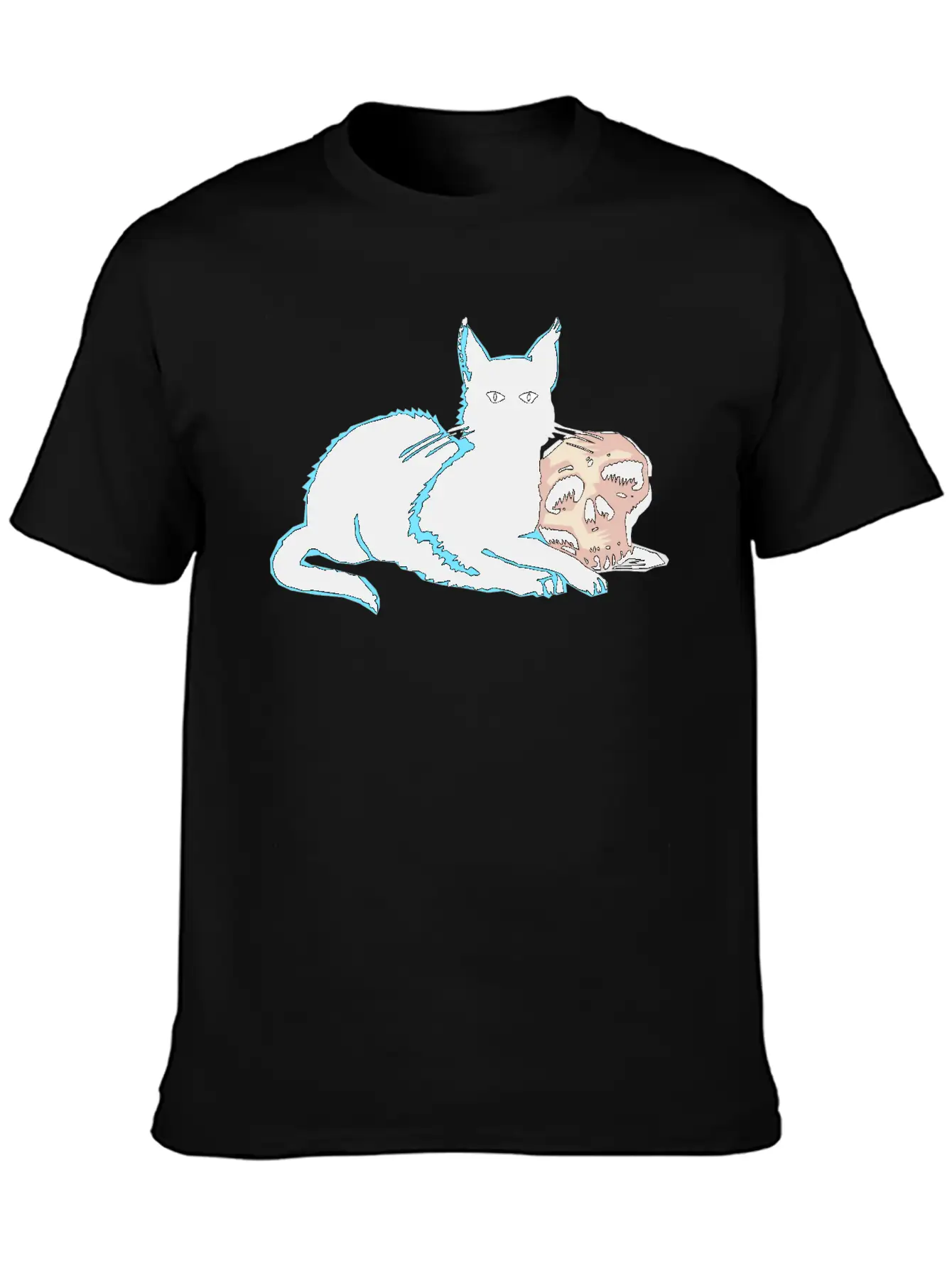 Blackcat Comfortable Minimalist Graphic Tee – Summer Style Essential
