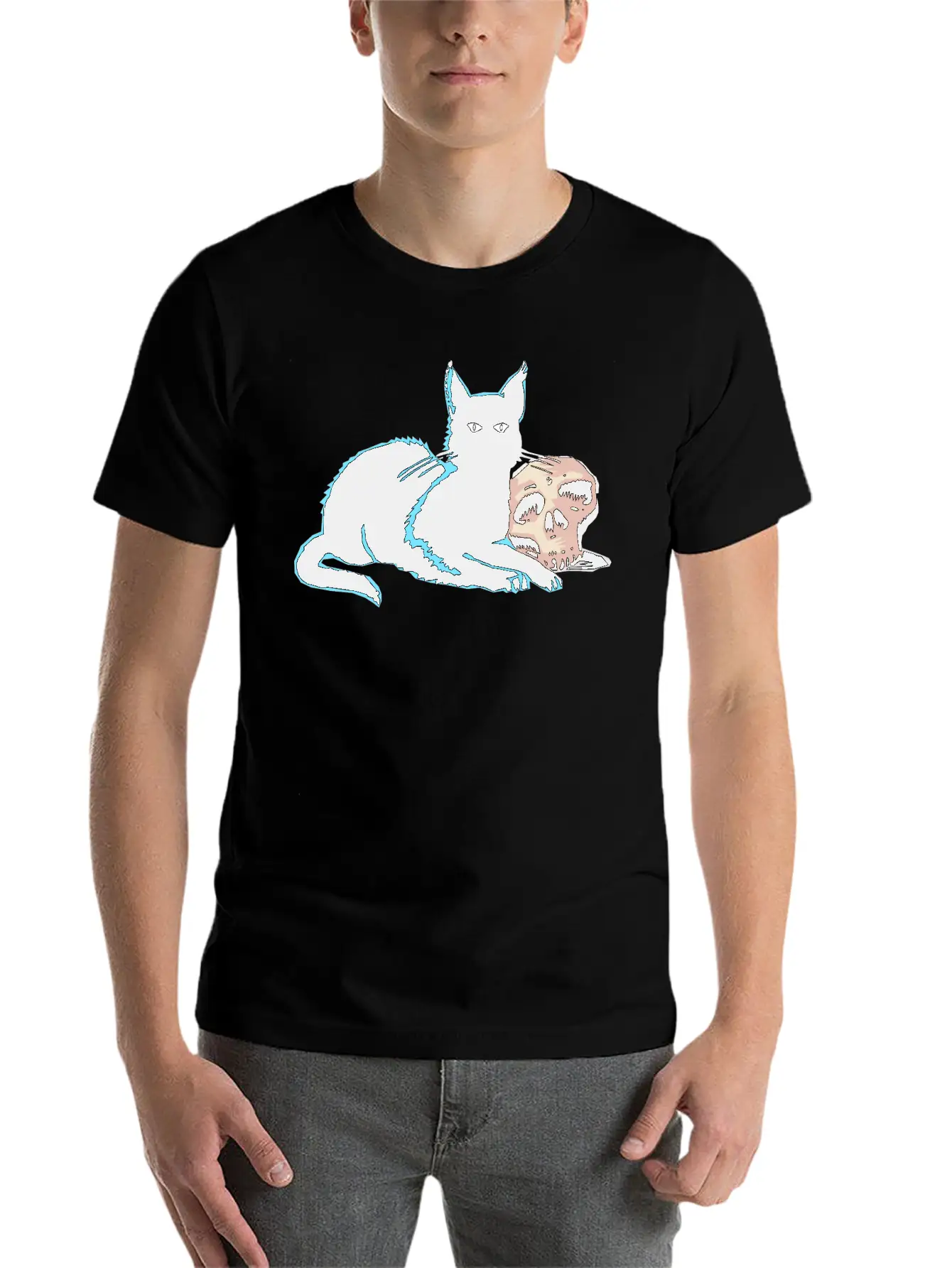 Blackcat Comfortable Minimalist Graphic Tee – Summer Style Essential