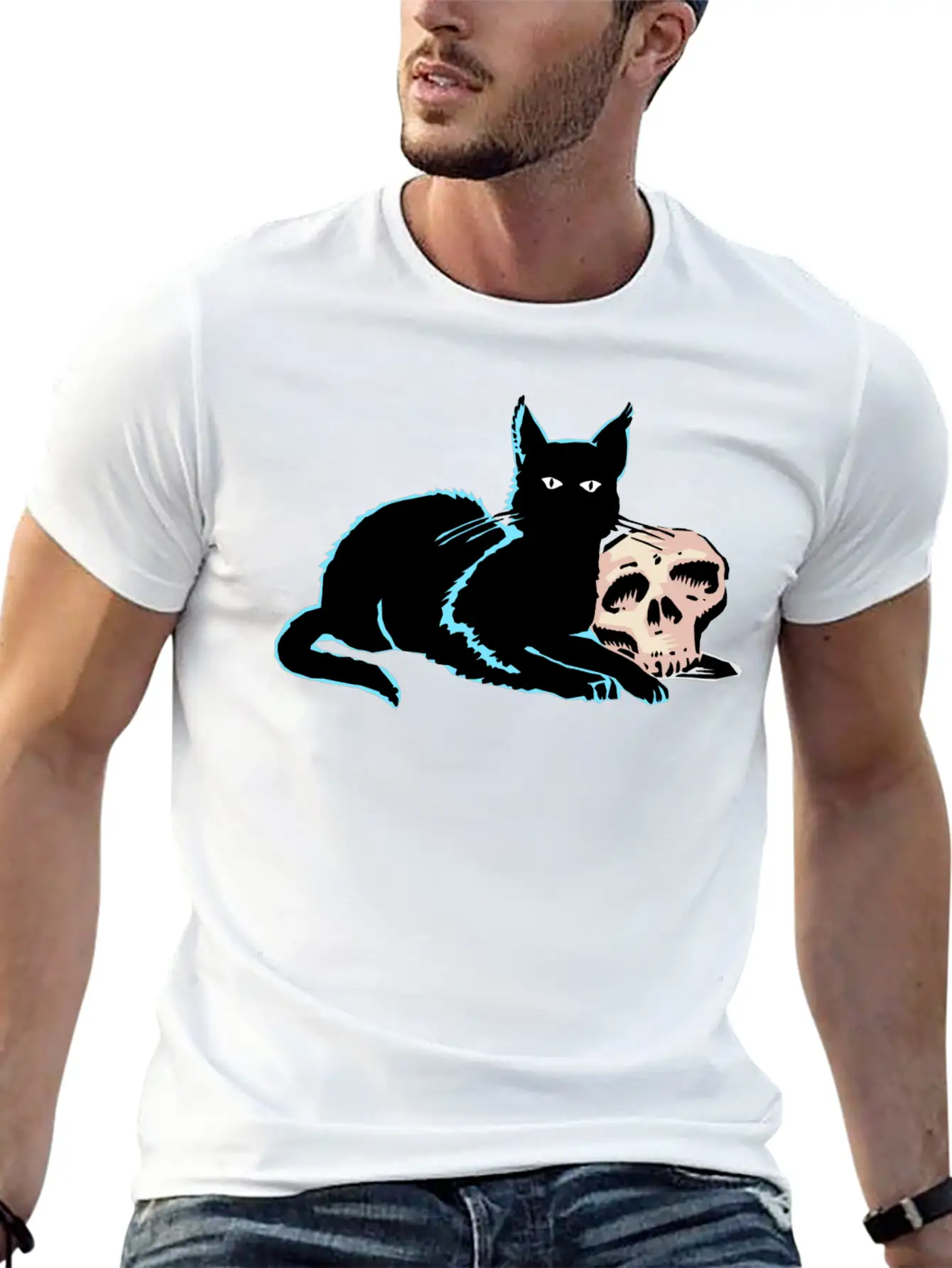Blackcat Comfortable Minimalist Graphic Tee – Summer Style Essential