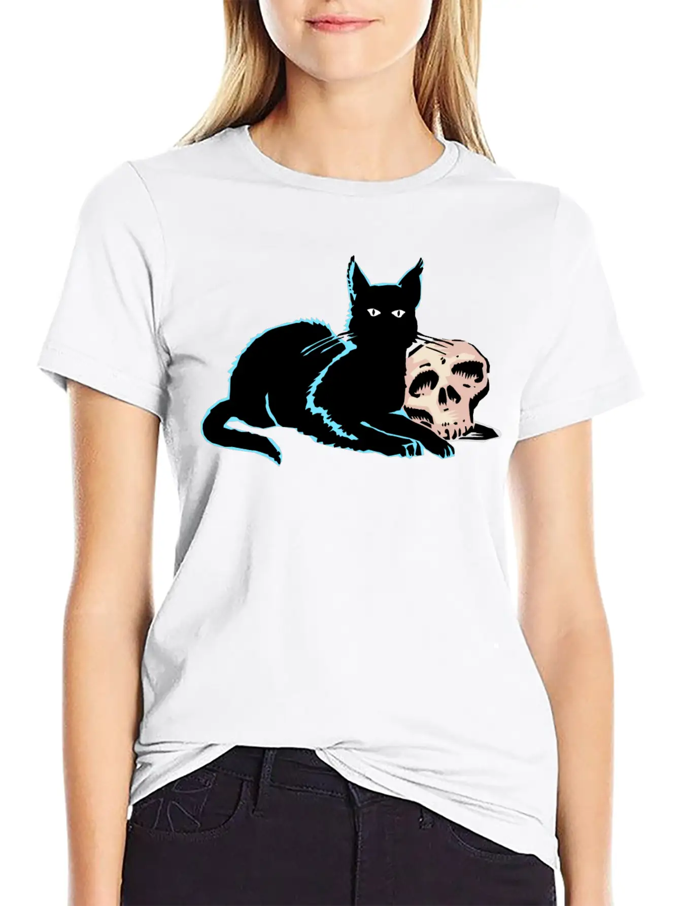 Blackcat Comfortable Minimalist Graphic Tee – Summer Style Essential