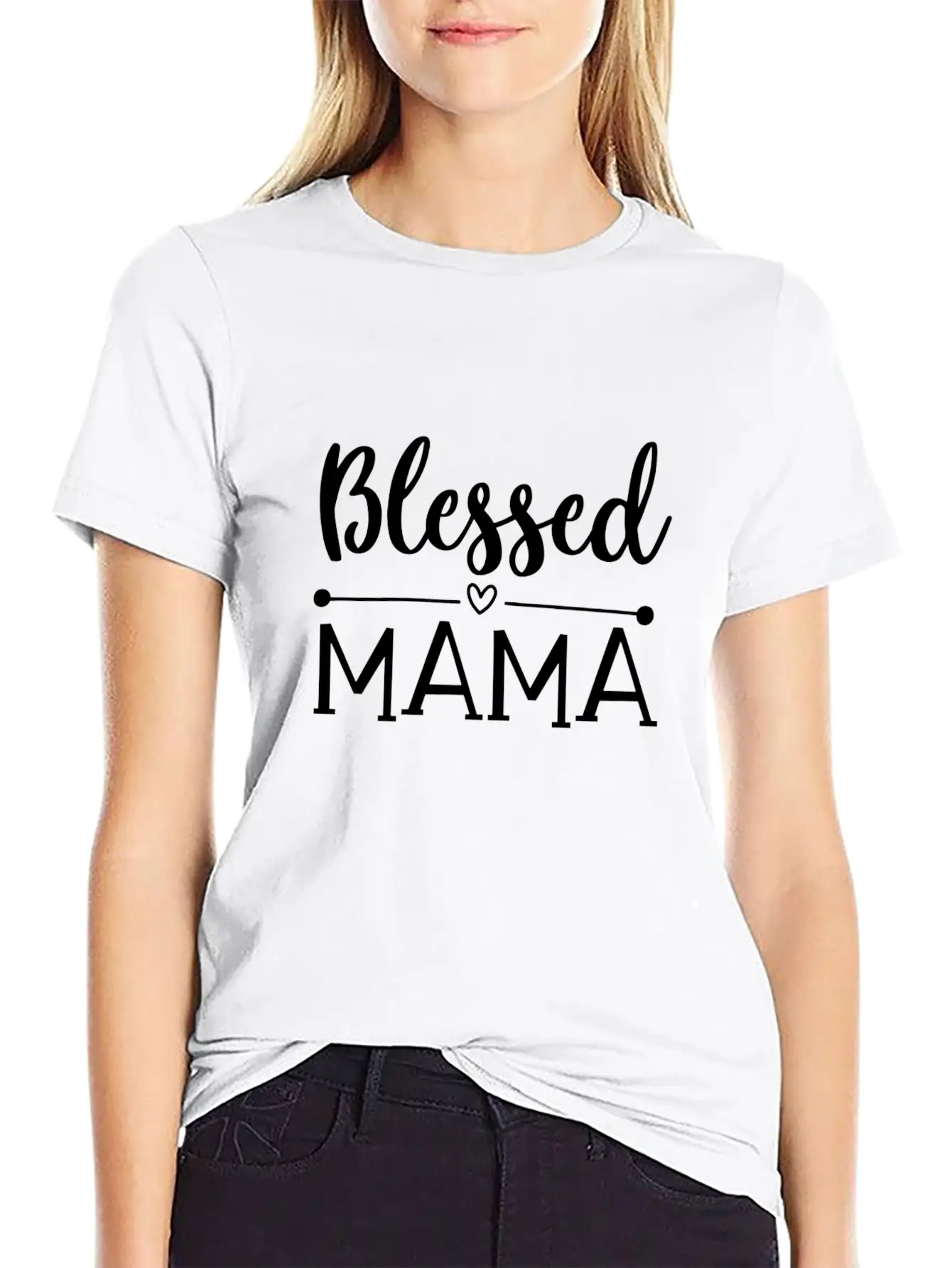 Blessed Mama Unisex Short Sleeve Soft Cotton T-Shirt – Casual Everyday Wear
