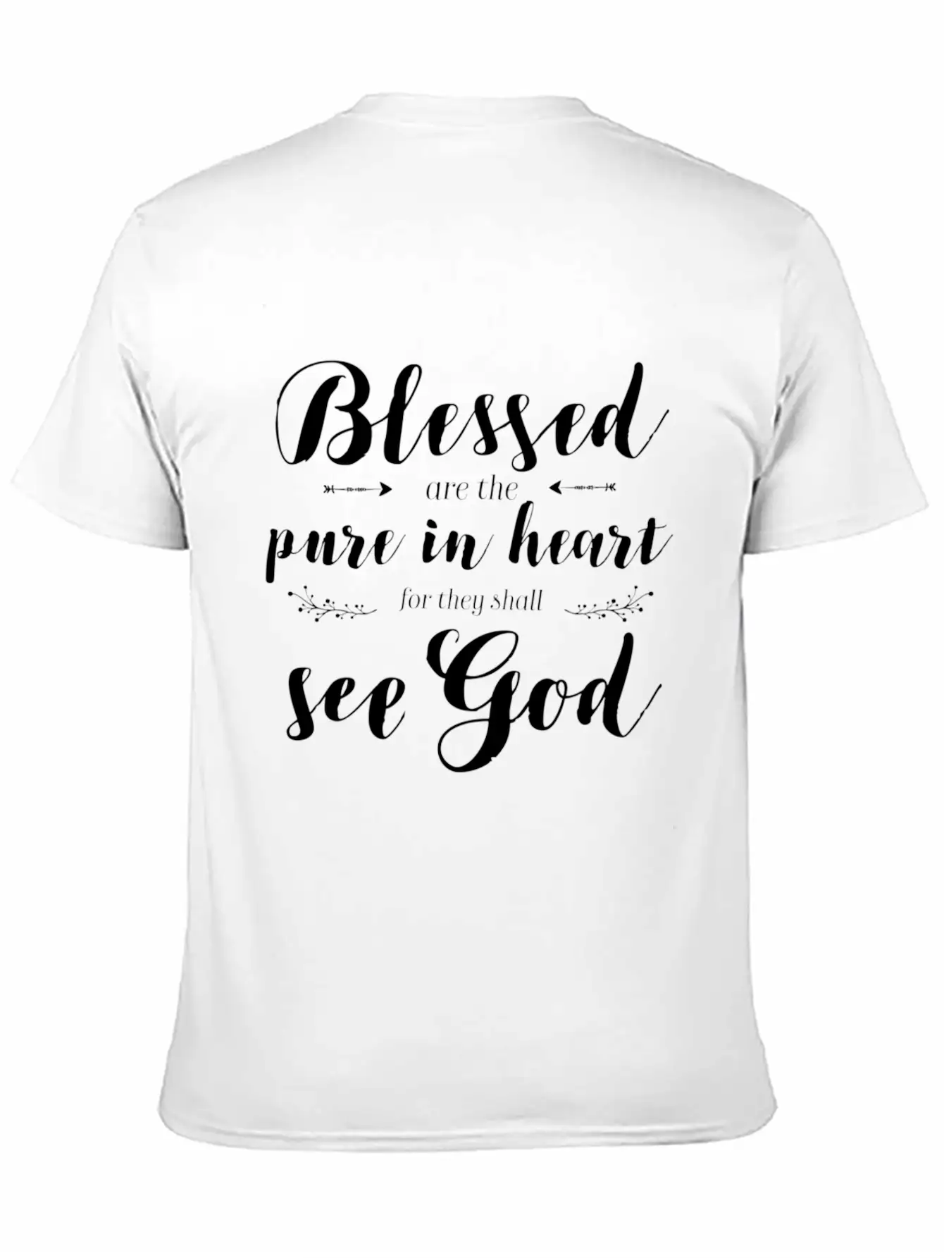 Blessed Pure In He Jesus Beatitudes Bible Verse Qu Essential Unisex Summer Tee – Soft Cotton Casual Fit
