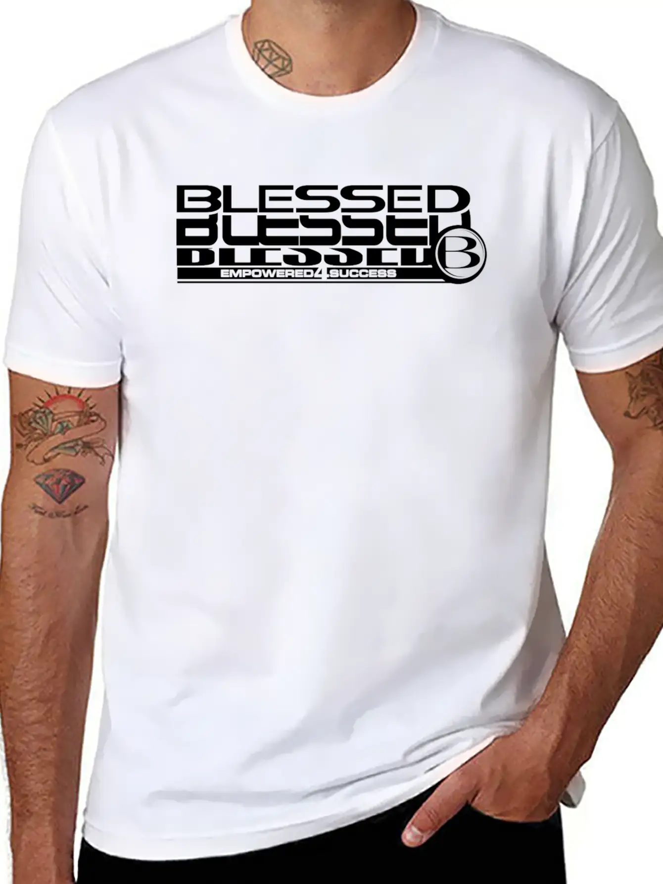 Blessed Stack Black Unisex Short Sleeve Soft Cotton T-Shirt – Casual Everyday Wear