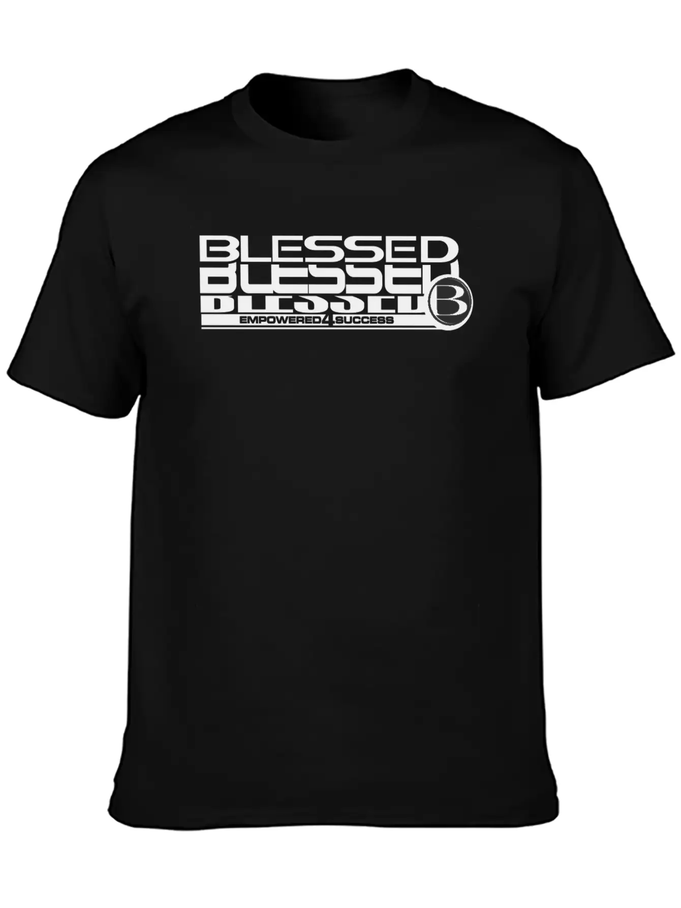 Blessed Stack Black Unisex Short Sleeve Soft Cotton T-Shirt – Casual Everyday Wear