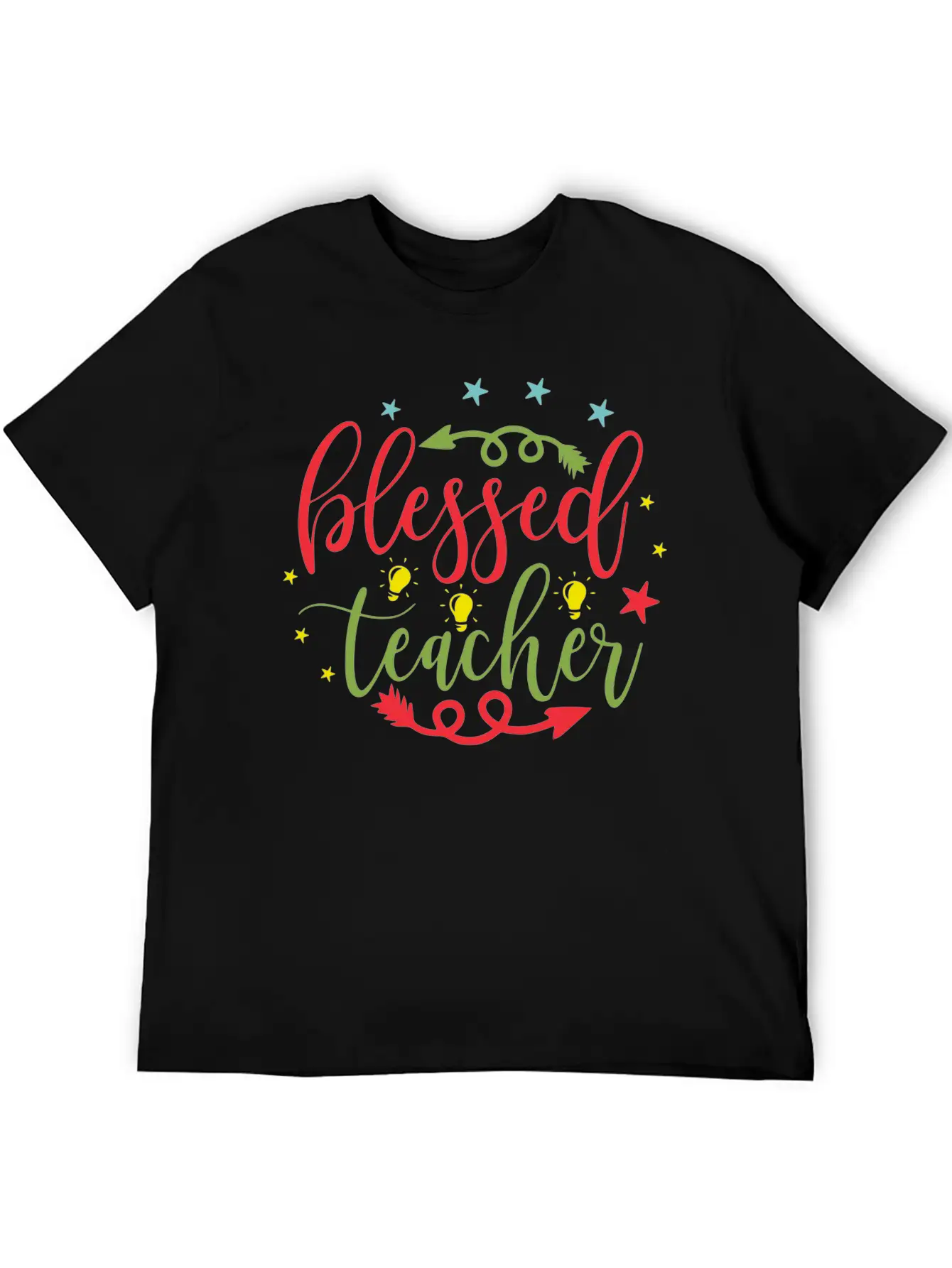 Blessed Teacher Comfortable Minimalist Graphic Tee – Summer Style Essential