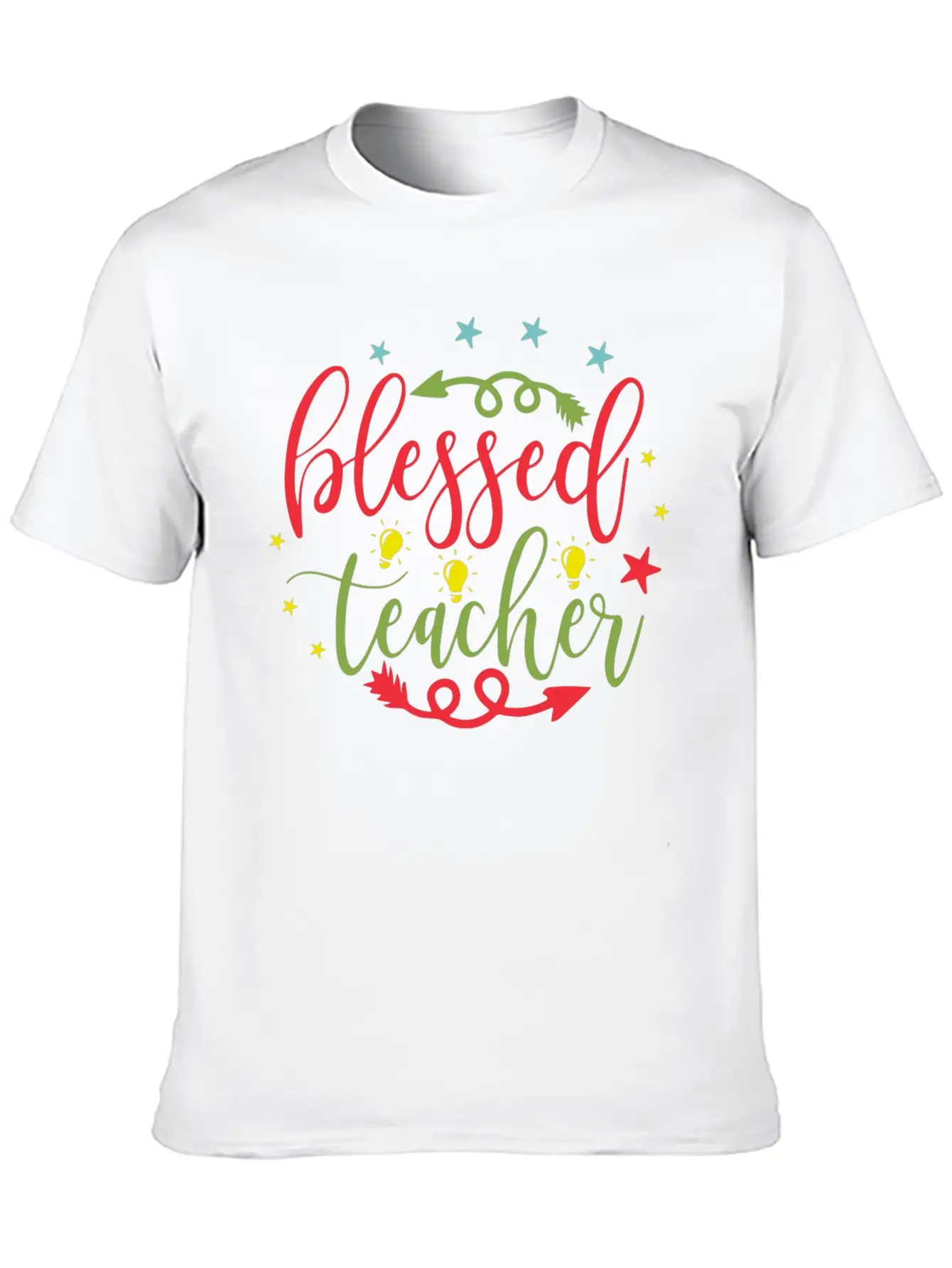 Blessed Teacher Comfortable Minimalist Graphic Tee – Summer Style Essential