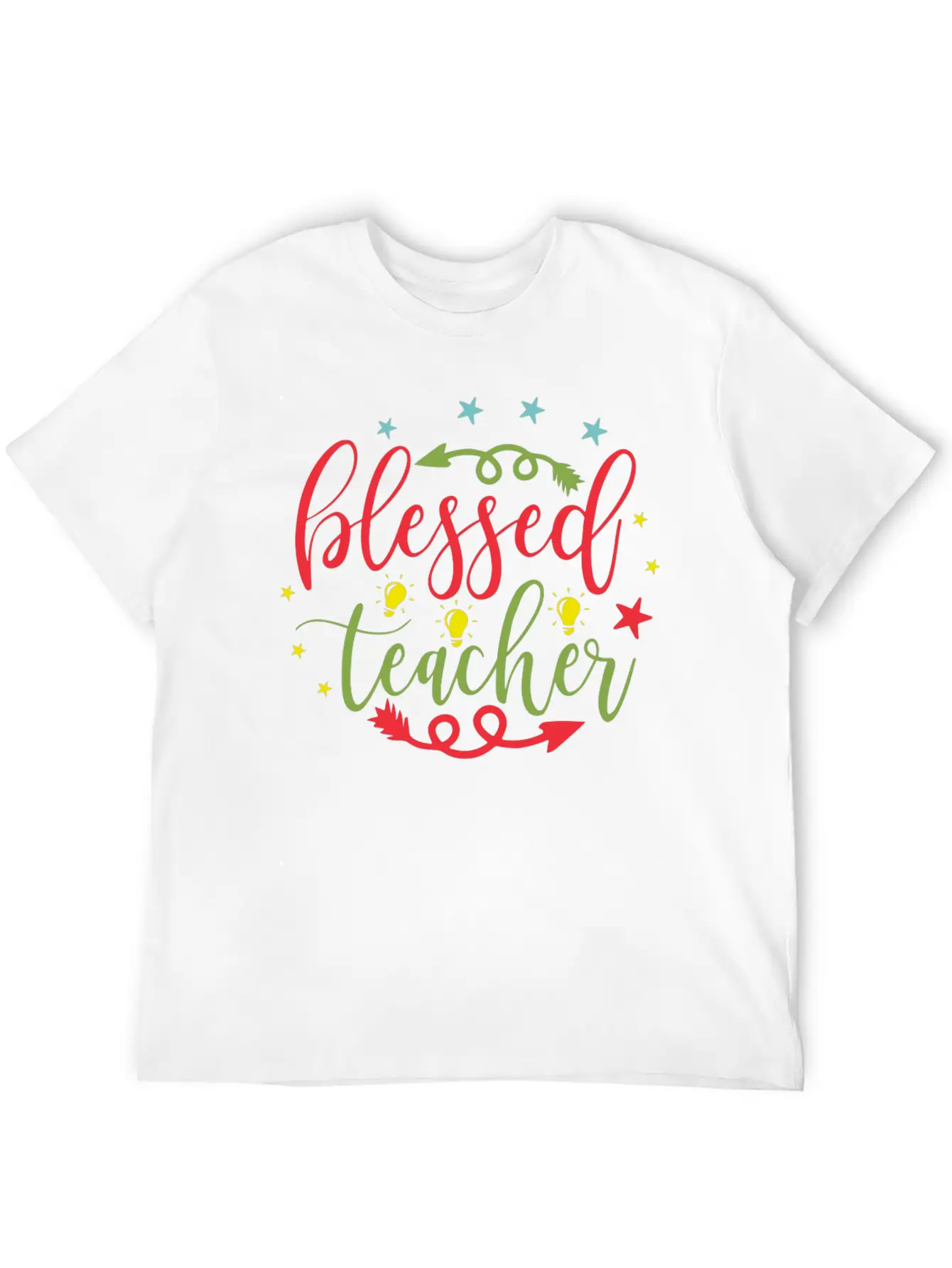 Blessed Teacher Comfortable Minimalist Graphic Tee – Summer Style Essential