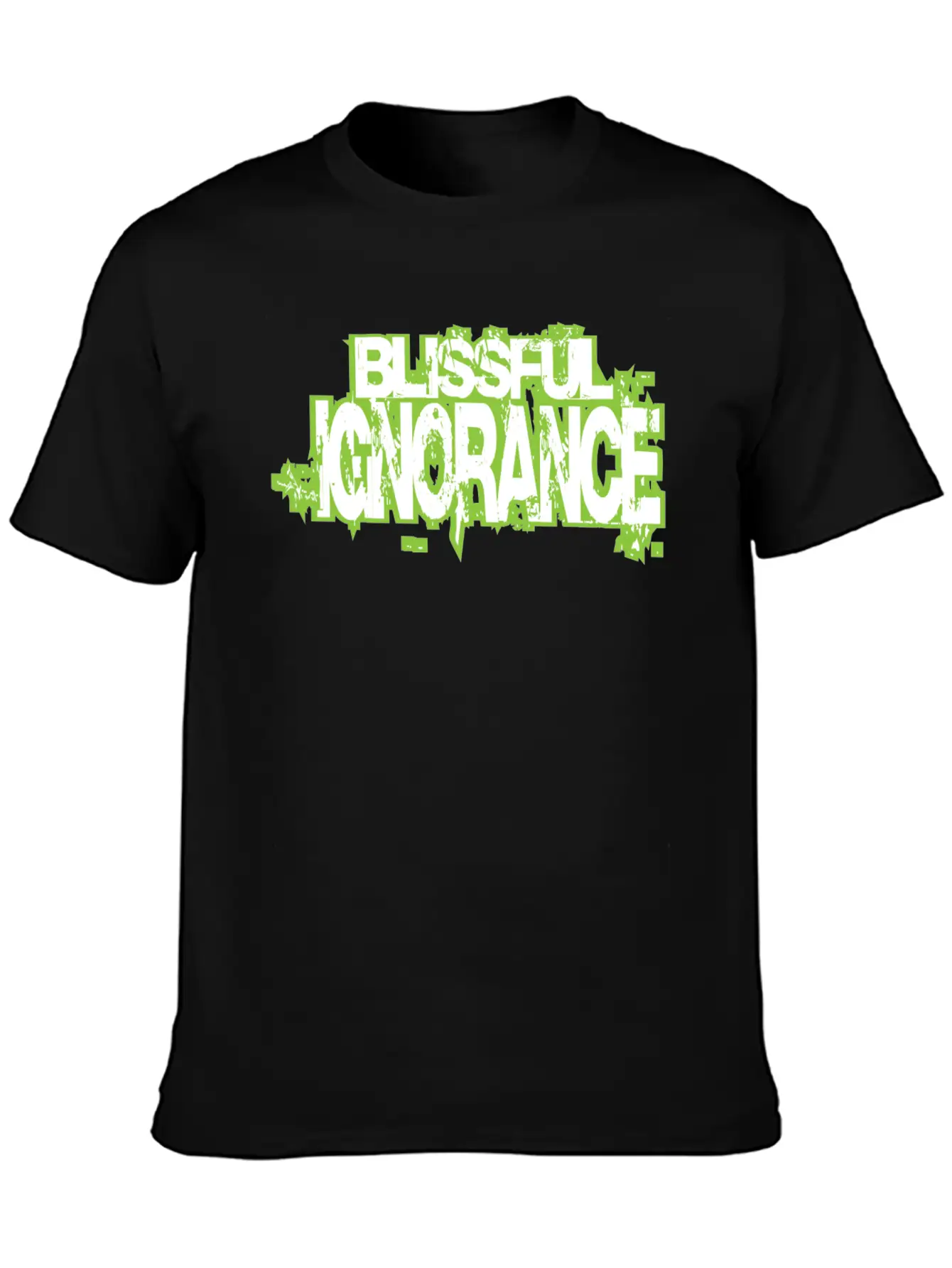 BLISSFUL IGNORANCE Unisex Short Sleeve Soft Cotton T-Shirt – Casual Everyday Wear