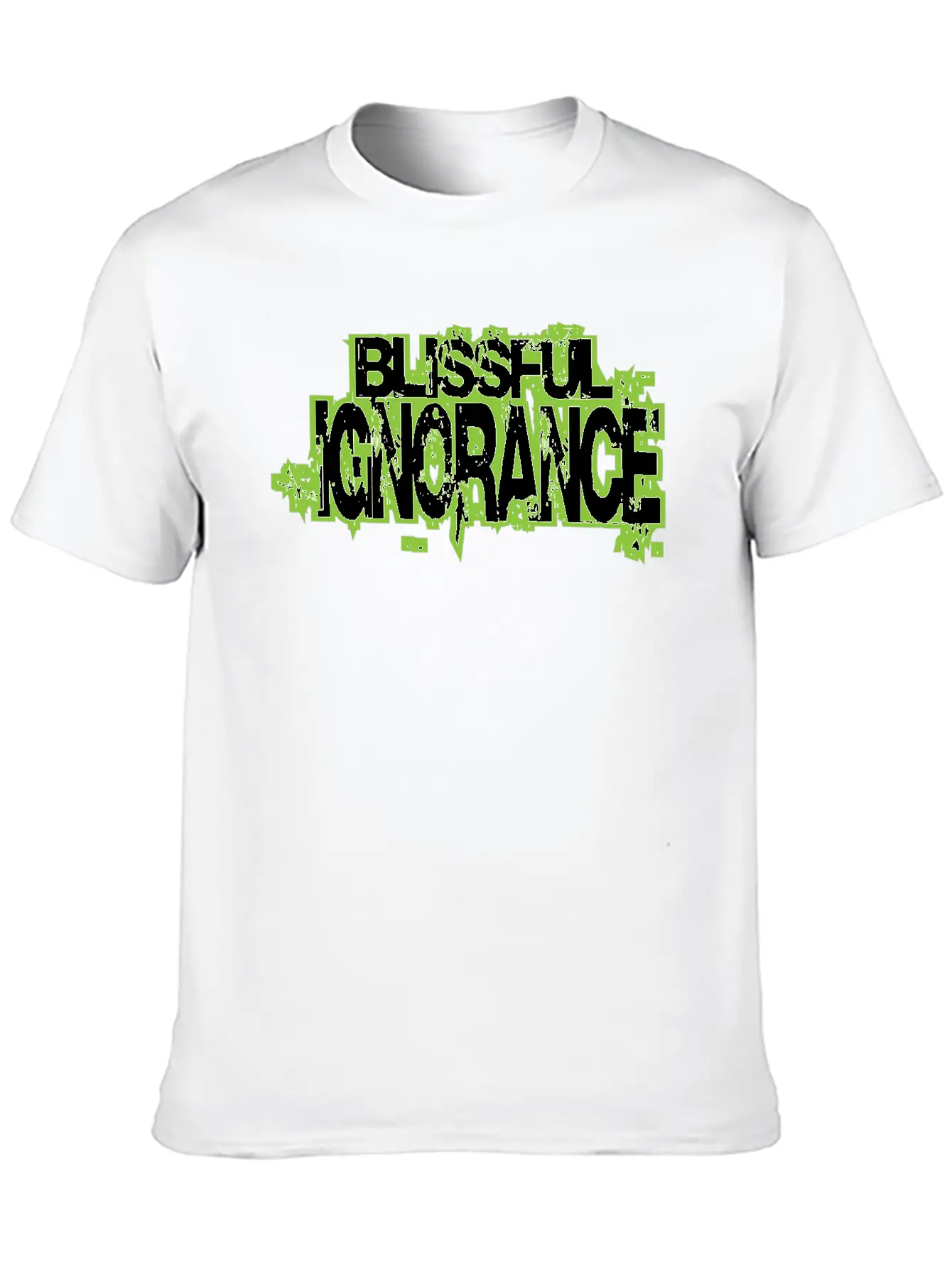 BLISSFUL IGNORANCE Unisex Short Sleeve Soft Cotton T-Shirt – Casual Everyday Wear