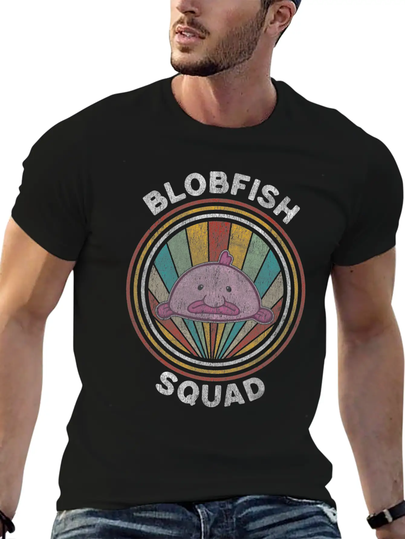 Blobfish Squad Gift Funny Blob Fish Timeless Short Sleeve Tee – Comfy And Minimalist Design