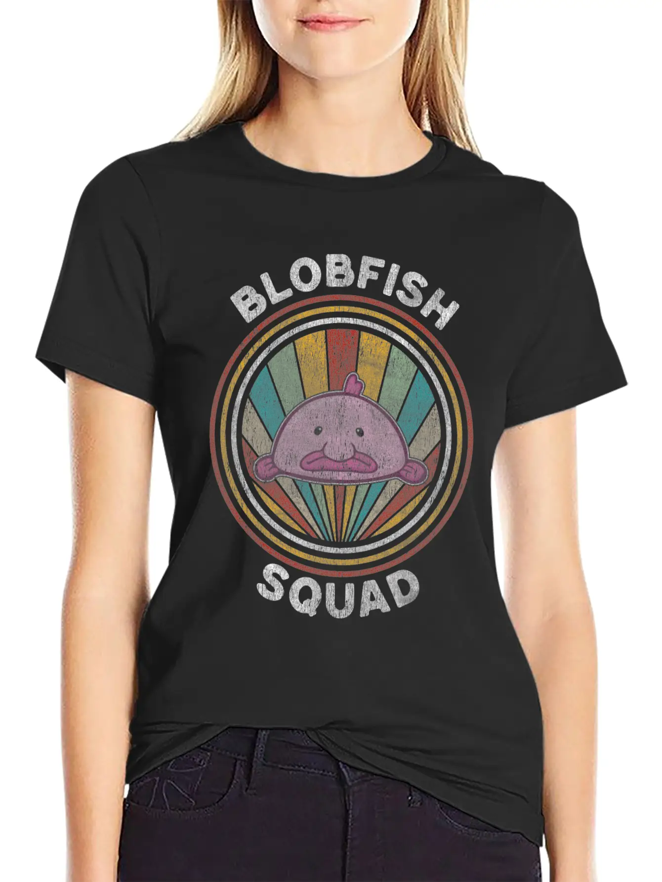 Blobfish Squad Gift Funny Blob Fish Timeless Short Sleeve Tee – Comfy And Minimalist Design