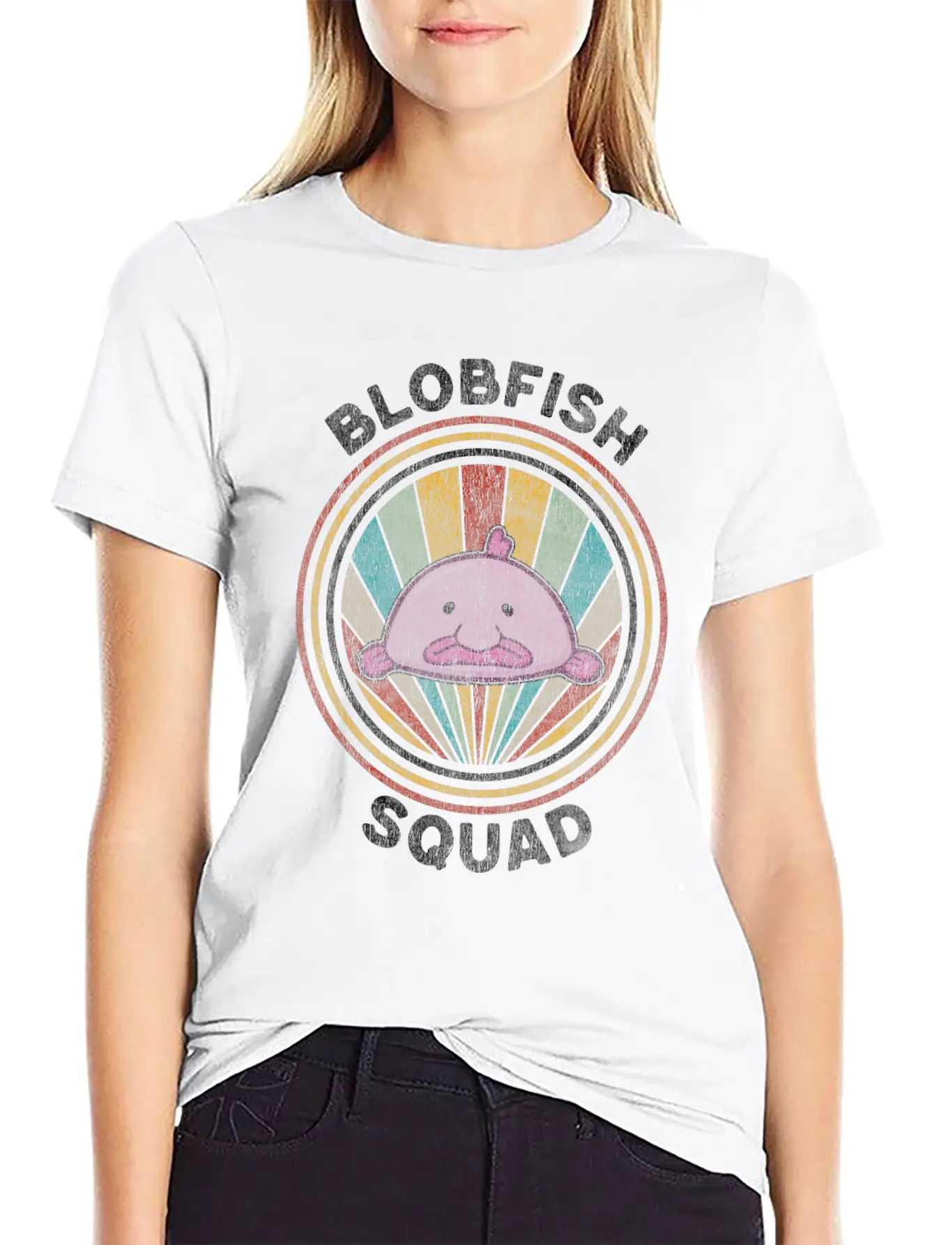 Blobfish Squad Gift Funny Blob Fish Timeless Short Sleeve Tee – Comfy And Minimalist Design