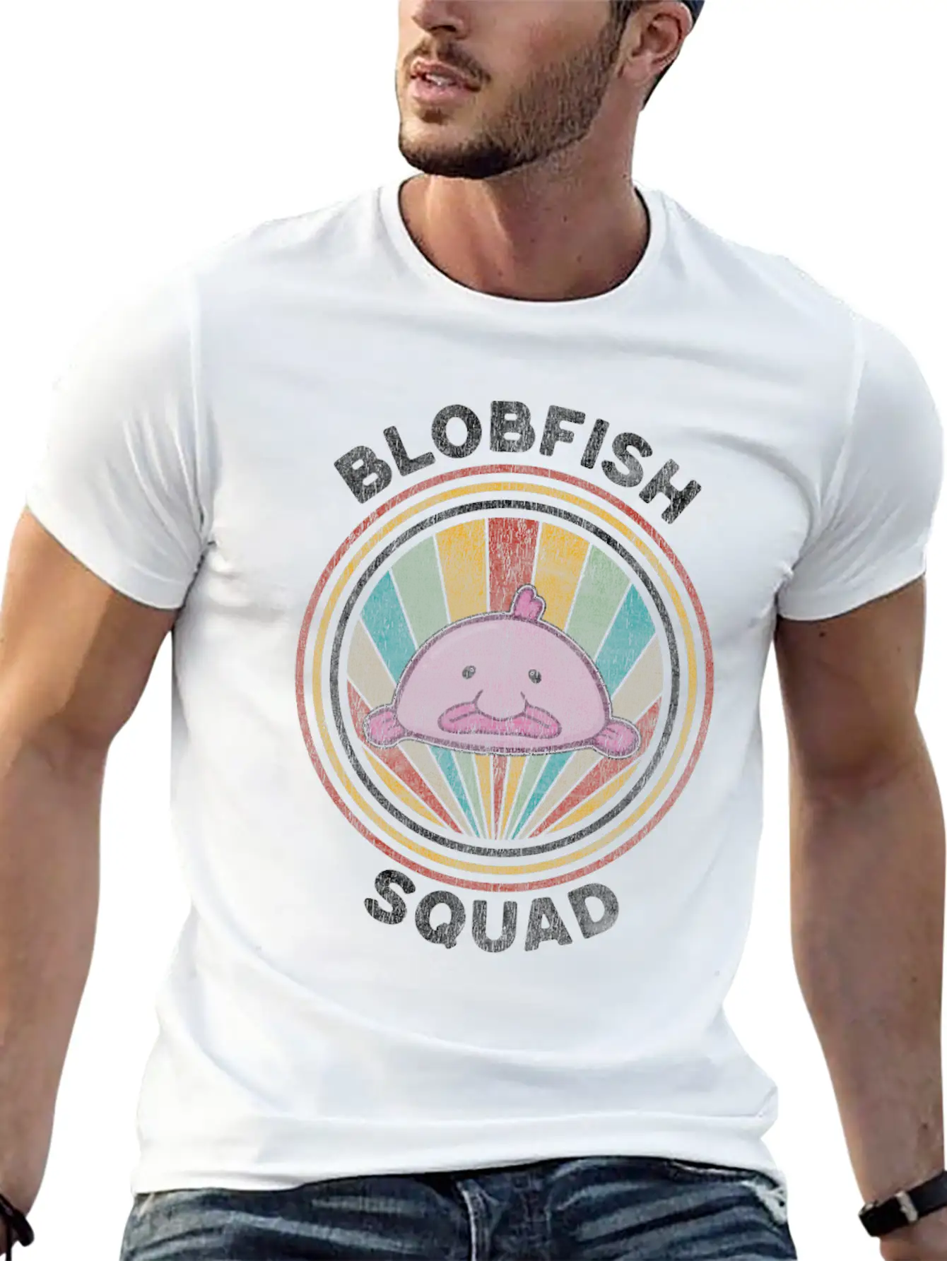 Blobfish Squad Gift Funny Blob Fish Timeless Short Sleeve Tee – Comfy And Minimalist Design