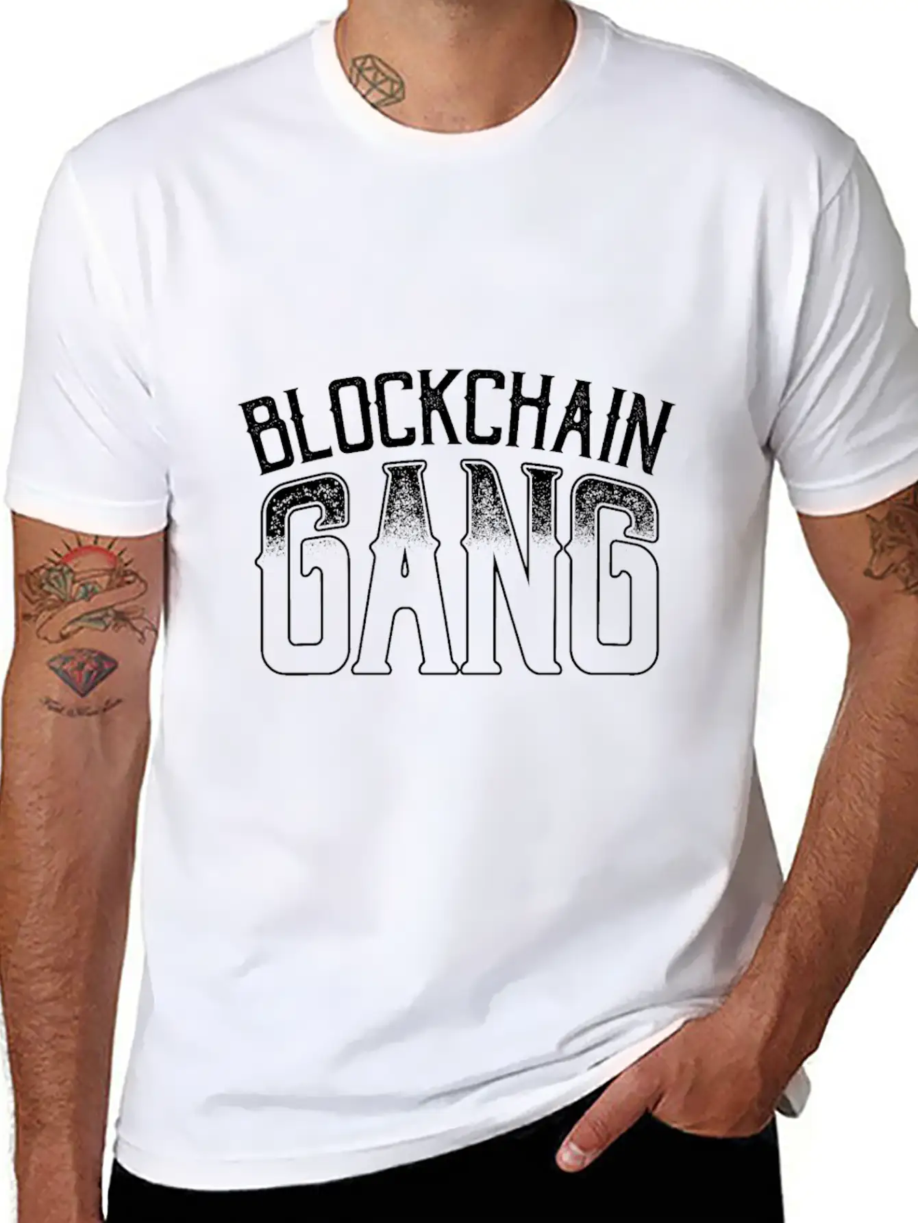 BLOCKCHAIN GANG Comfortable Minimalist Graphic Tee – Summer Style Essential