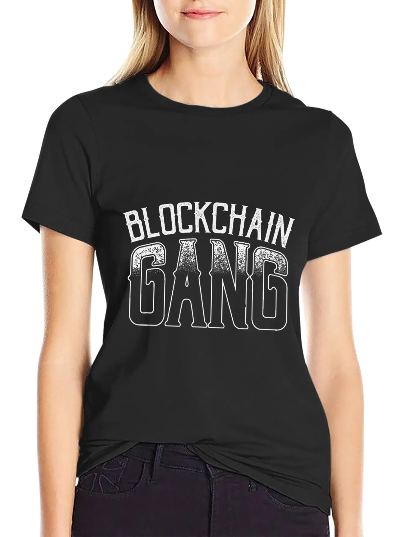 BLOCKCHAIN GANG Comfortable Minimalist Graphic Tee – Summer Style Essential