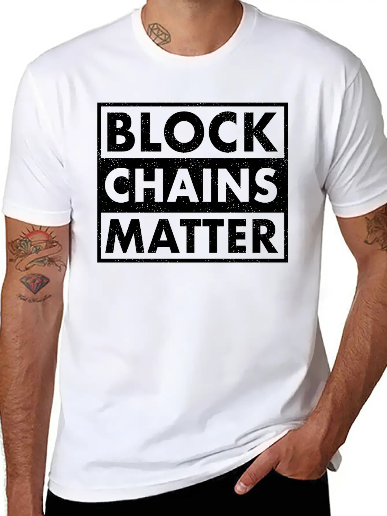 BLOCKCHAINS MATTER Stylish Everyday T-Shirt – Unisex Basic Cotton Tee
