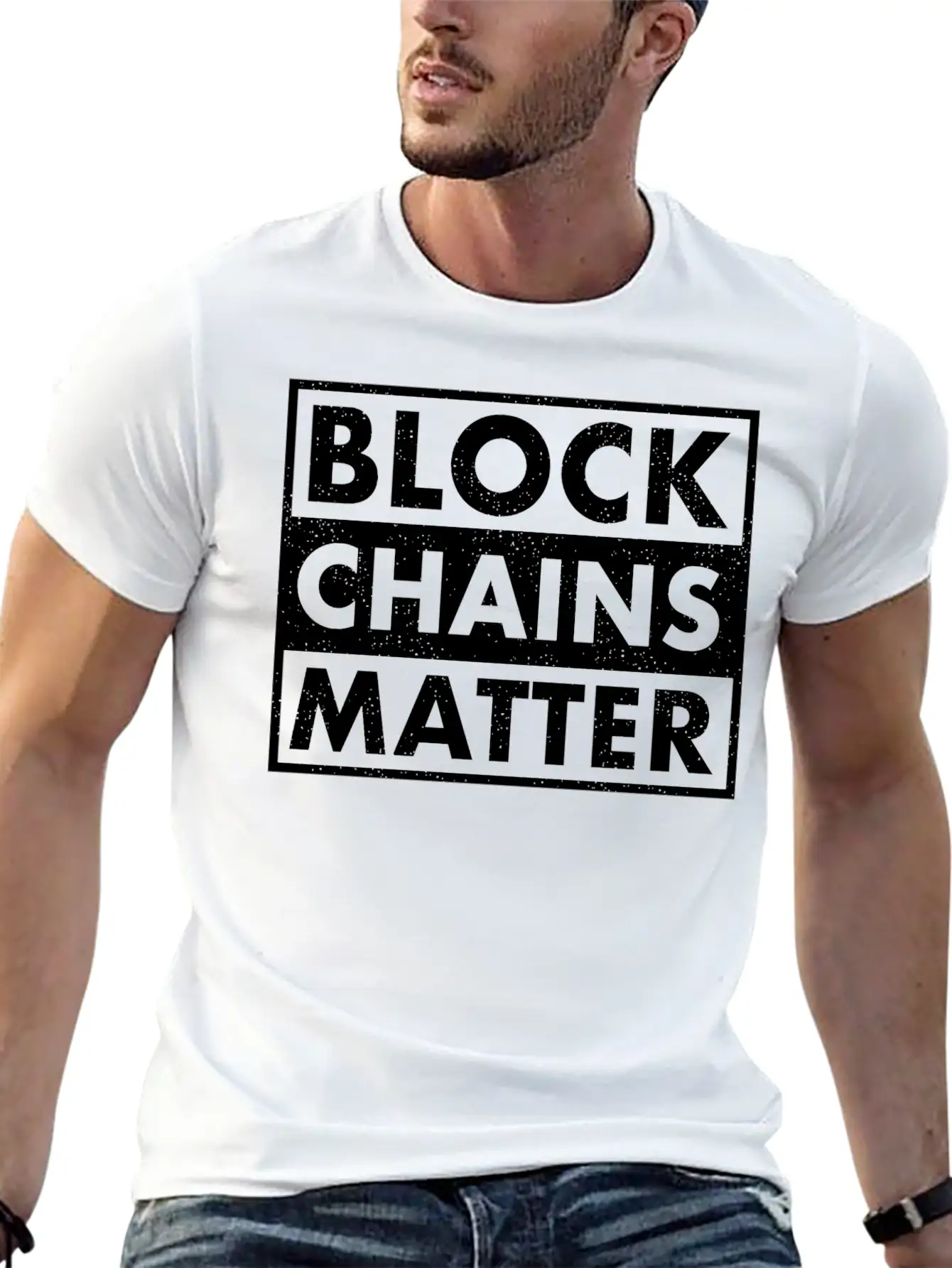 BLOCKCHAINS MATTER Stylish Everyday T-Shirt – Unisex Basic Cotton Tee