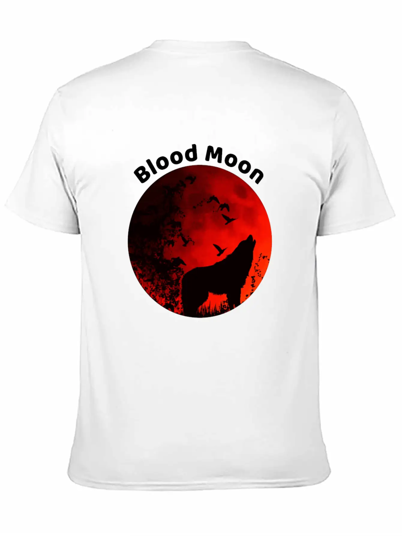 Blood Moon Lunar Eclipse Wolf Howling At The Moon Timeless Short Sleeve Tee – Comfy And Minimalist Design