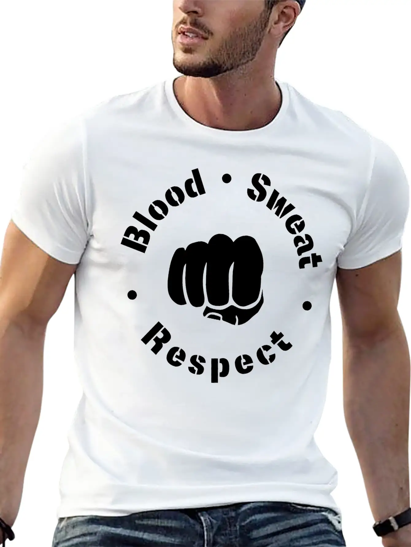 Blood Sweat Respect! Unisex Short Sleeve Soft Cotton T-Shirt – Casual Everyday Wear