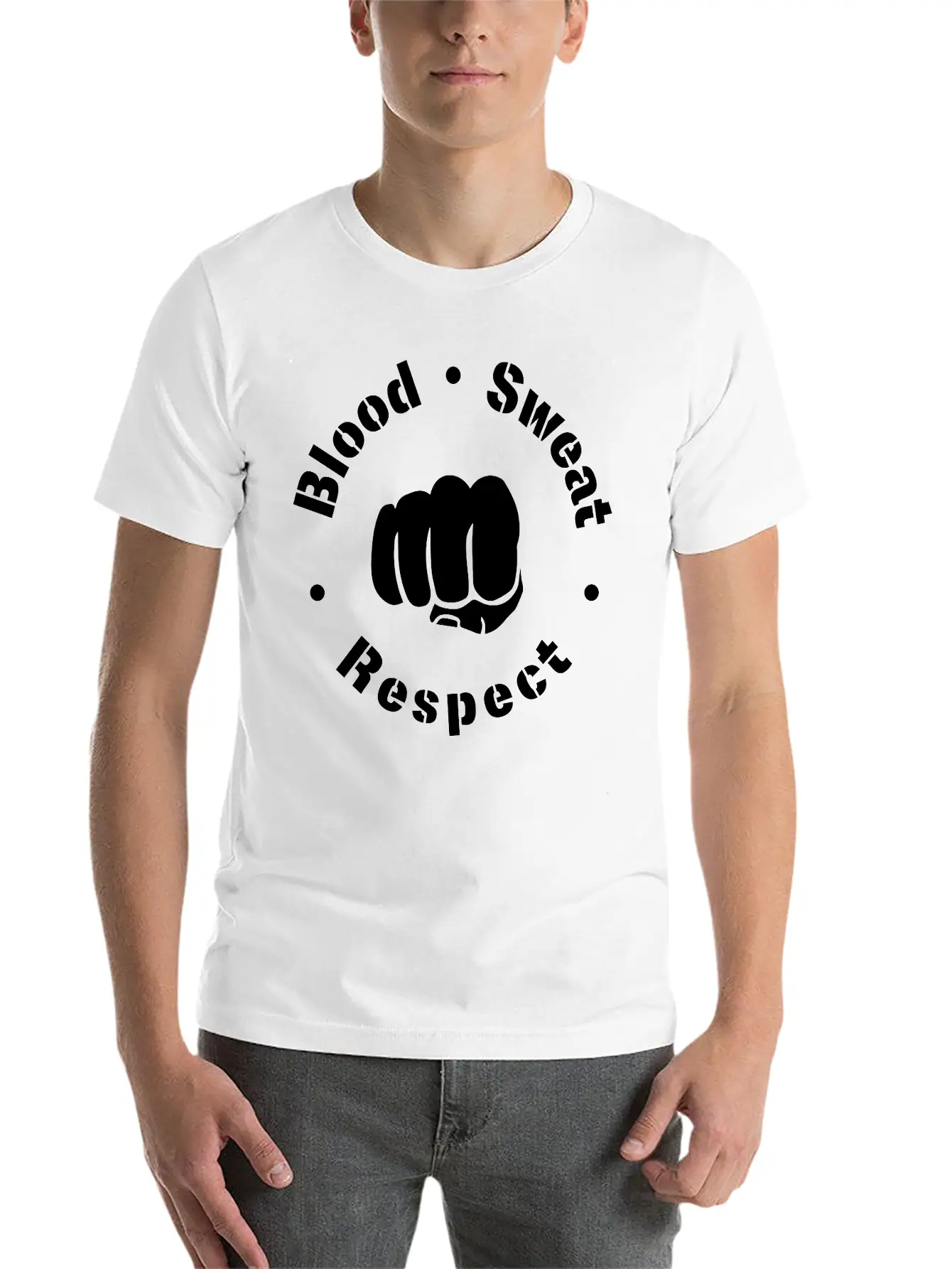 Blood Sweat Respect! Unisex Short Sleeve Soft Cotton T-Shirt – Casual Everyday Wear