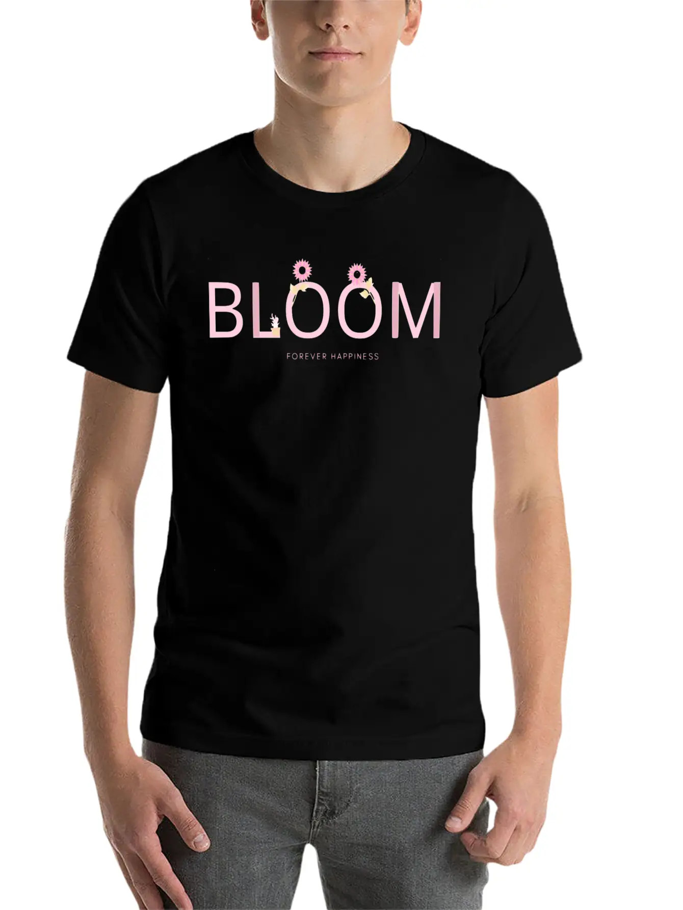 Bloom Comfortable Minimalist Graphic Tee – Summer Style Essential