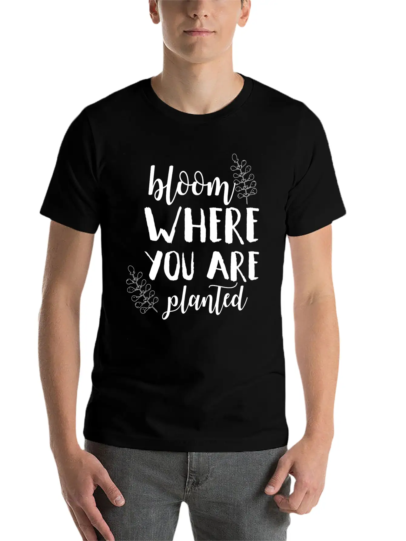 Bloom Where You Are Planted Mom Spring Humor Shirt Essential Unisex Summer Tee – Soft Cotton Casual Fit