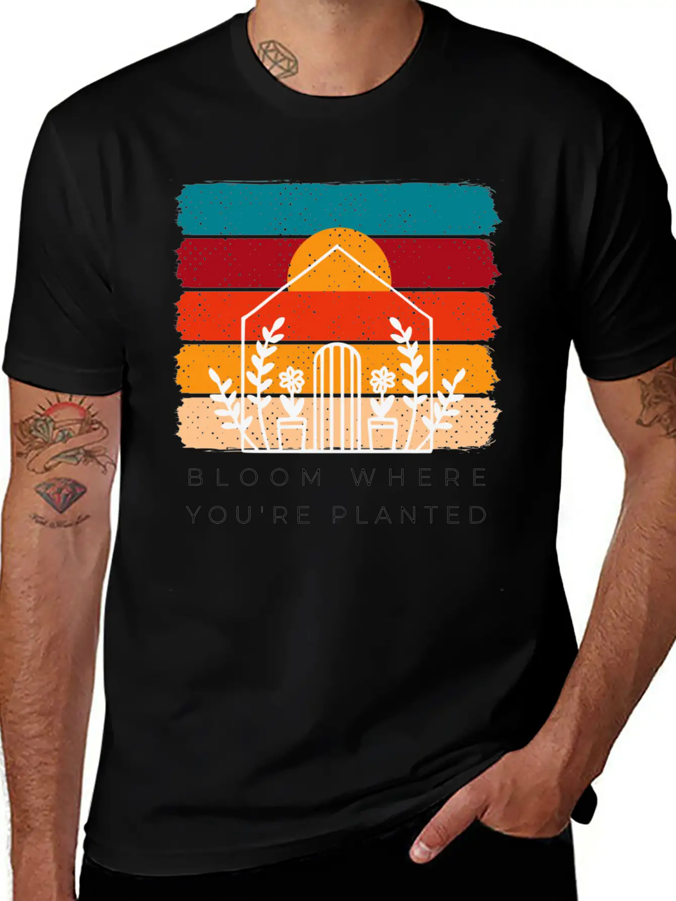 Bloom Where You're Planted - Gardening Gifts Unisex Short Sleeve Soft Cotton T-Shirt – Casual Everyday Wear