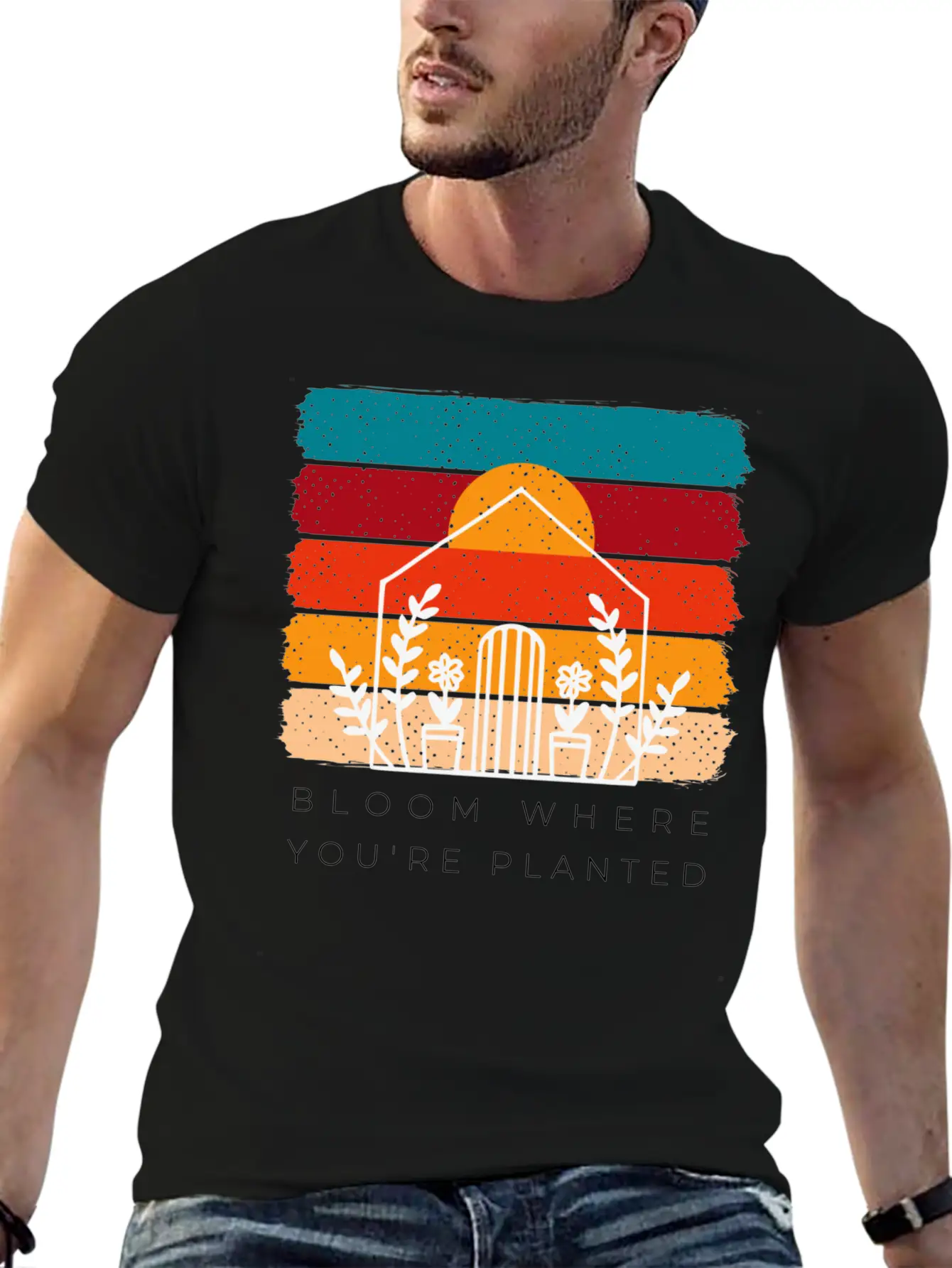 Bloom Where You're Planted - Gardening Gifts Unisex Short Sleeve Soft Cotton T-Shirt – Casual Everyday Wear