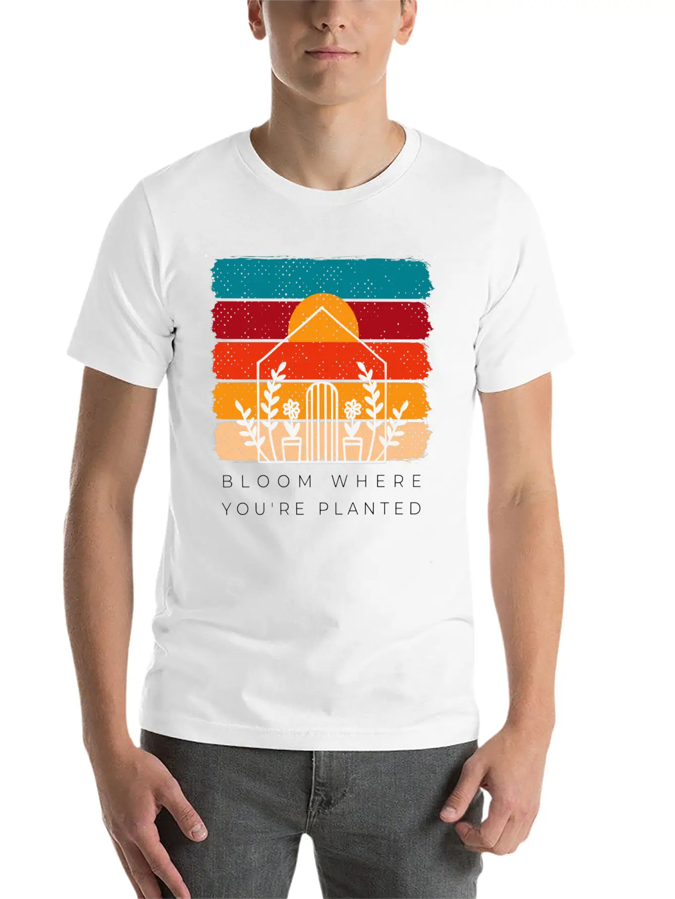 Bloom Where You're Planted - Gardening Gifts Unisex Short Sleeve Soft Cotton T-Shirt – Casual Everyday Wear