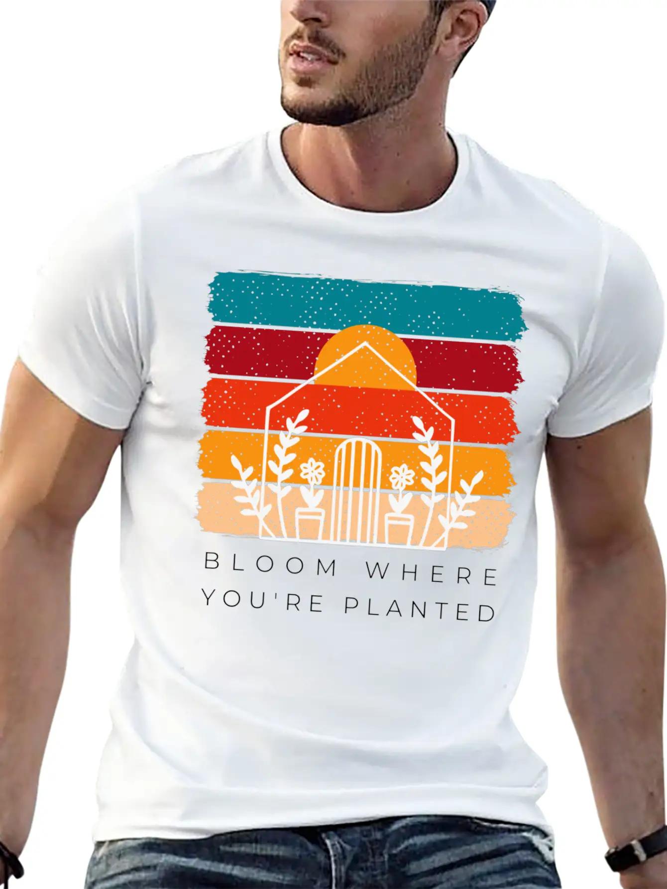 Bloom Where You're Planted - Gardening Gifts Unisex Short Sleeve Soft Cotton T-Shirt – Casual Everyday Wear