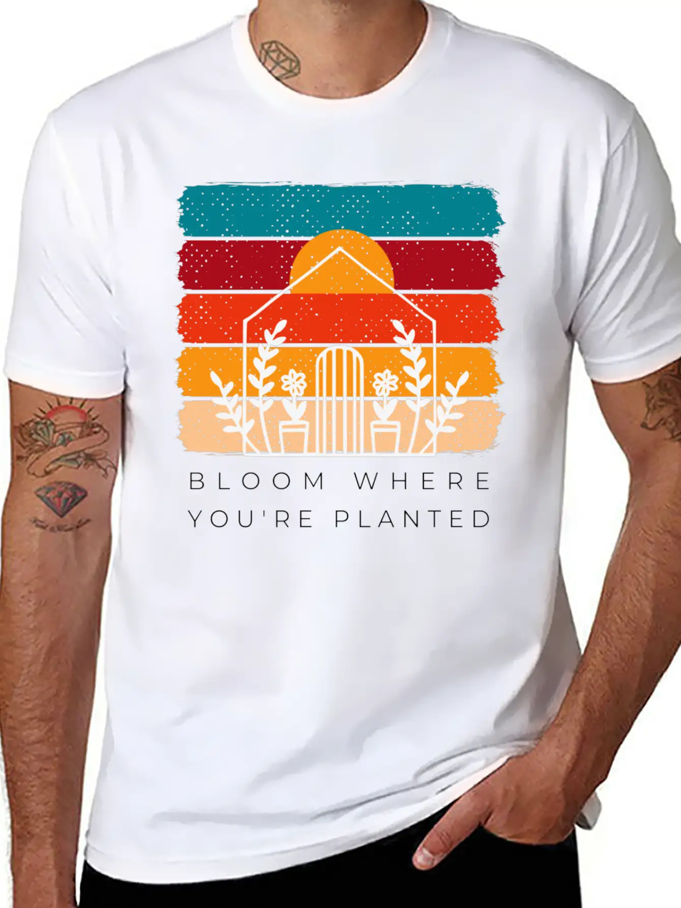 Bloom Where You're Planted - Gardening Gifts Unisex Short Sleeve Soft Cotton T-Shirt – Casual Everyday Wear