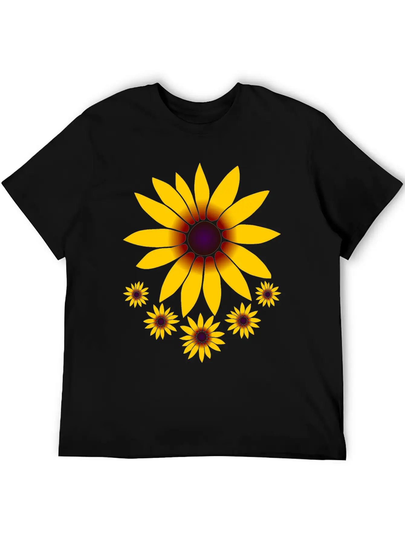 Blooming Coneflowers Yellow Flower, Petal, Floral Comfortable Minimalist Graphic Tee – Summer Style Essential