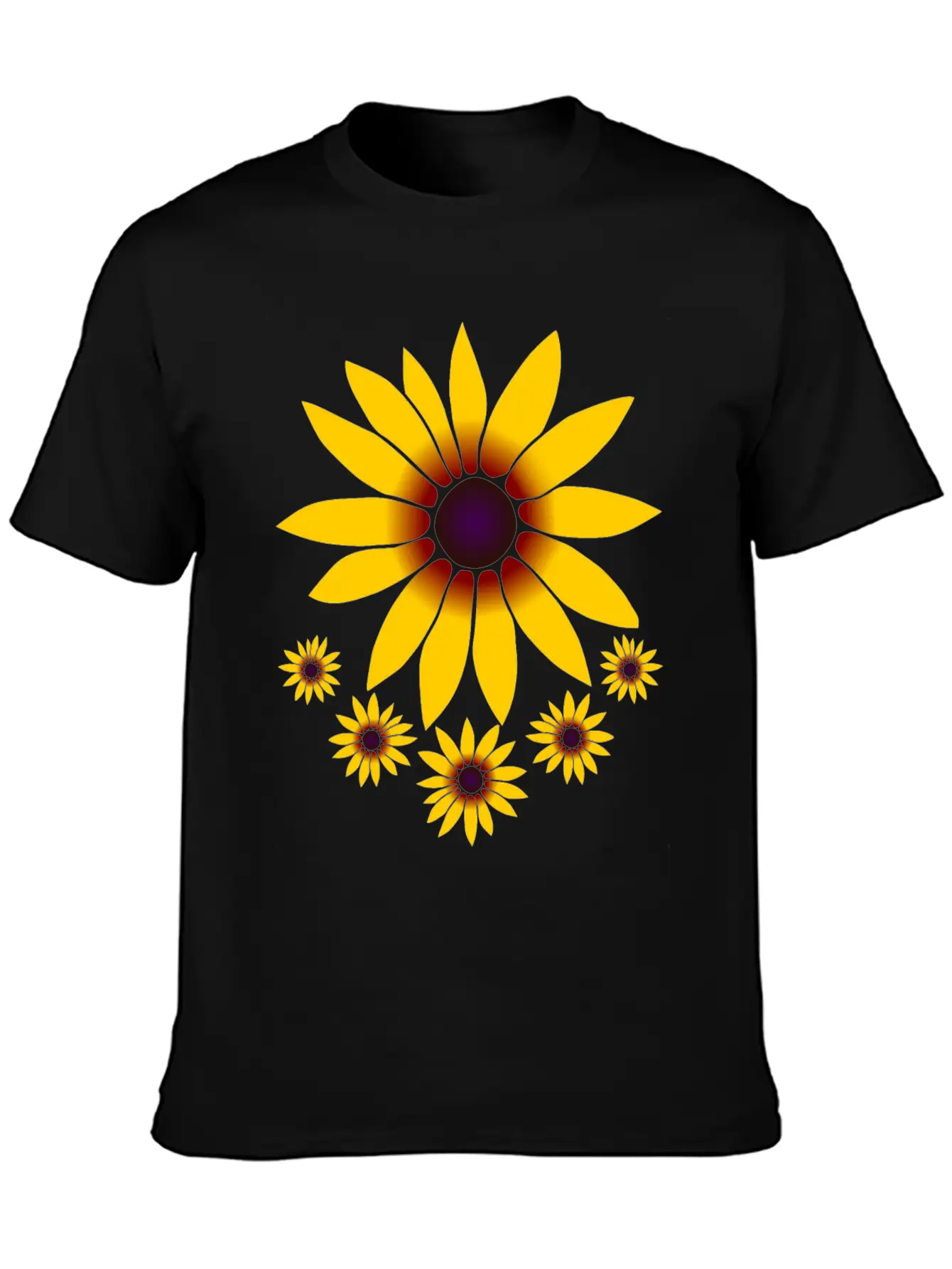 Blooming Coneflowers Yellow Flower, Petal, Floral Comfortable Minimalist Graphic Tee – Summer Style Essential