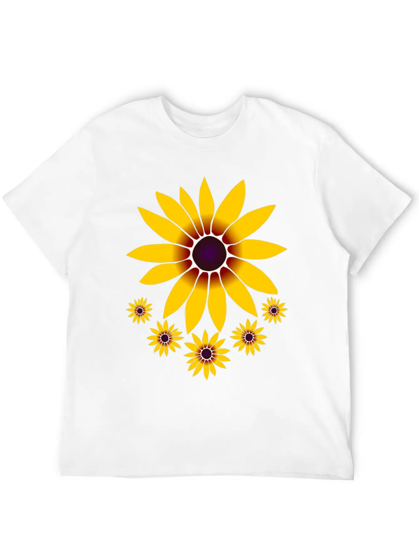 Blooming Coneflowers Yellow Flower, Petal, Floral Comfortable Minimalist Graphic Tee – Summer Style Essential