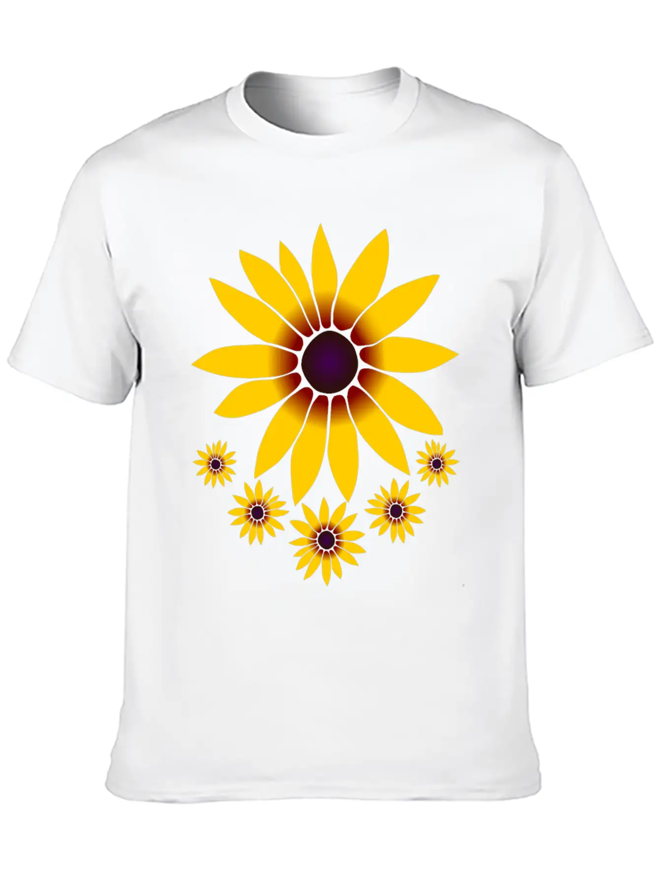 Blooming Coneflowers Yellow Flower, Petal, Floral Comfortable Minimalist Graphic Tee – Summer Style Essential