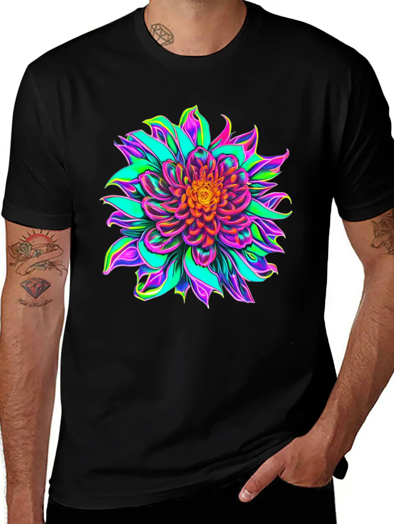 Blooming Flower Essential Unisex Summer Tee – Soft Cotton Casual Fit