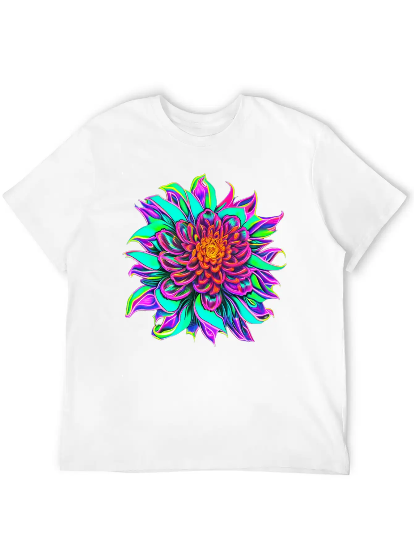 Blooming Flower Essential Unisex Summer Tee – Soft Cotton Casual Fit