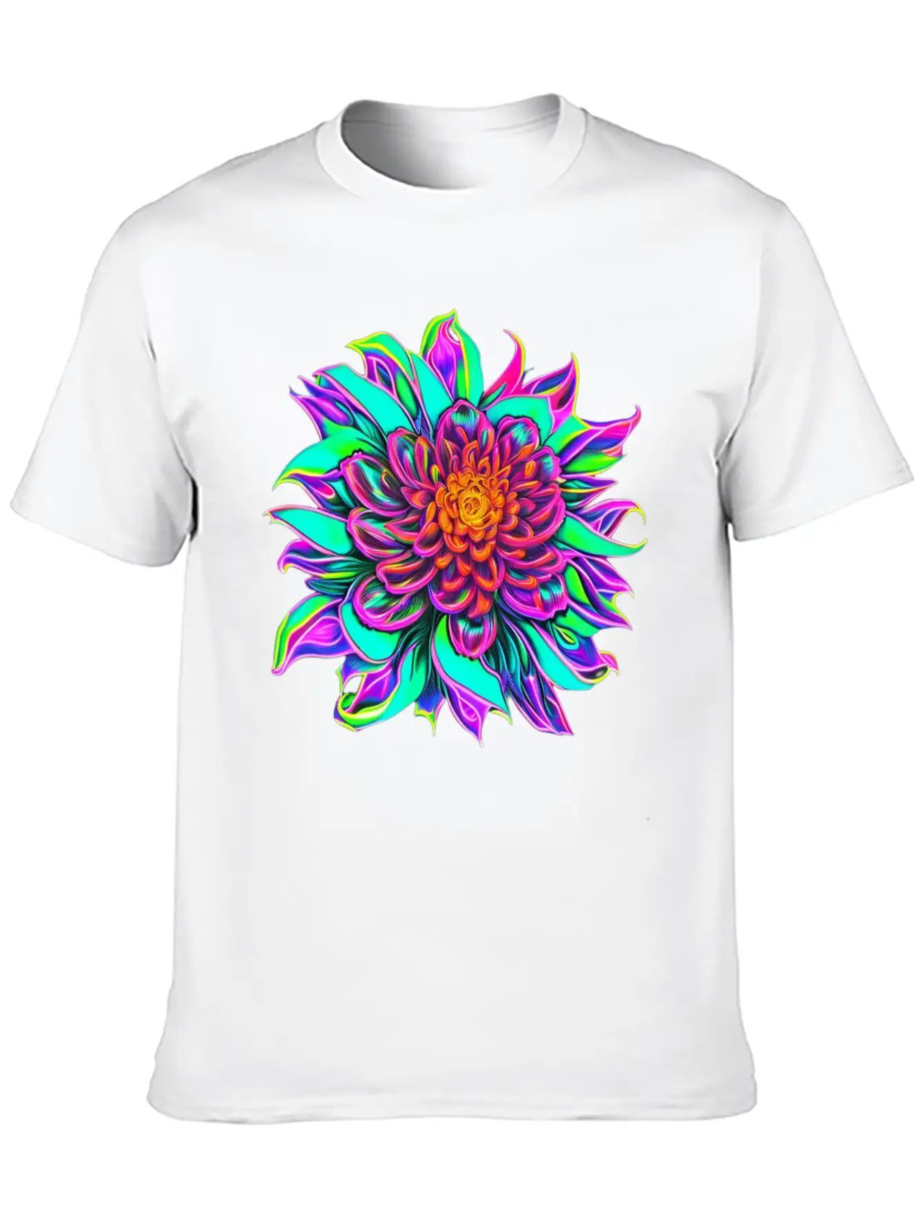 Blooming Flower Essential Unisex Summer Tee – Soft Cotton Casual Fit