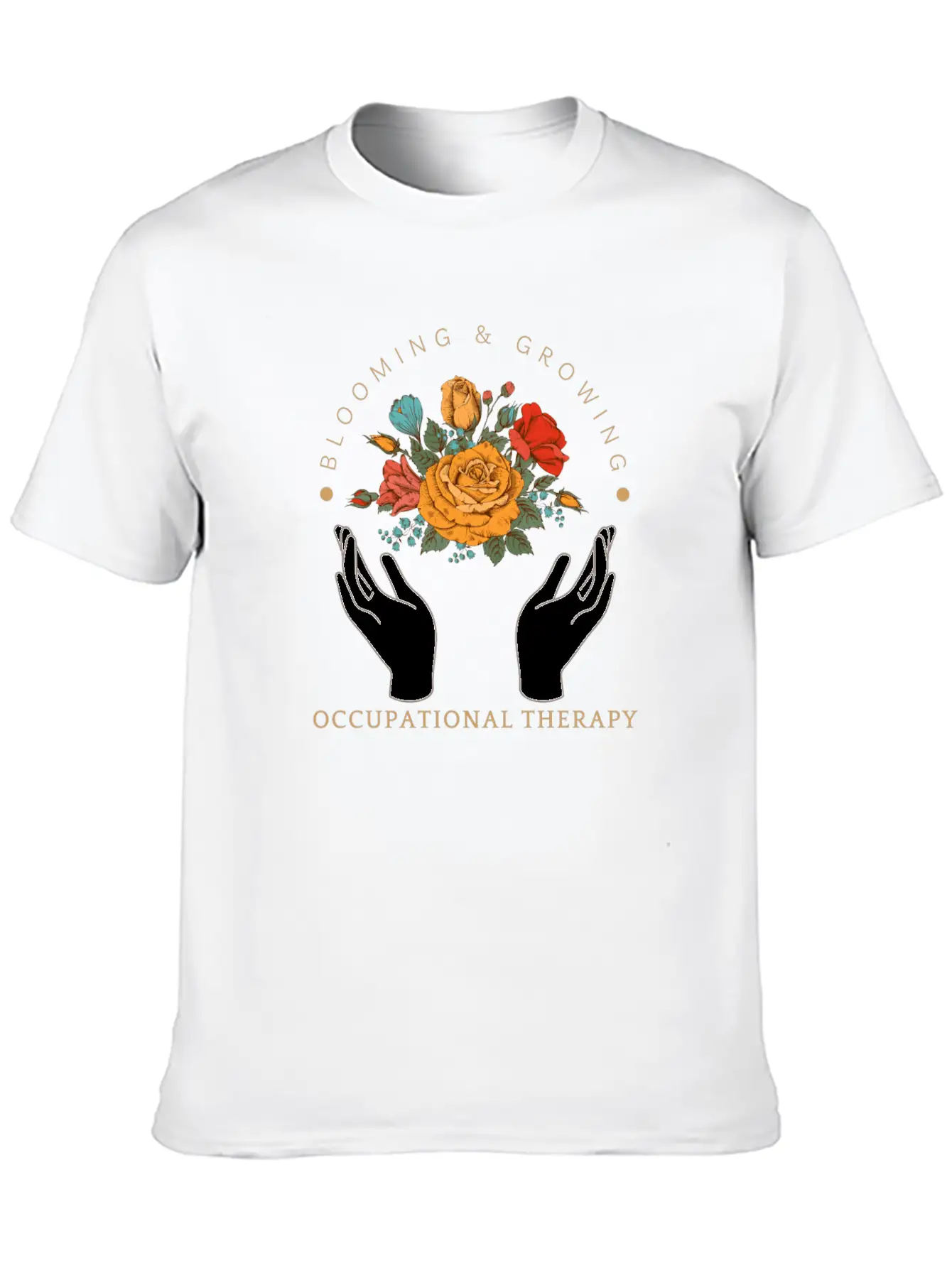 Blooming & Growing Unisex Short Sleeve Soft Cotton T-Shirt – Casual Everyday Wear