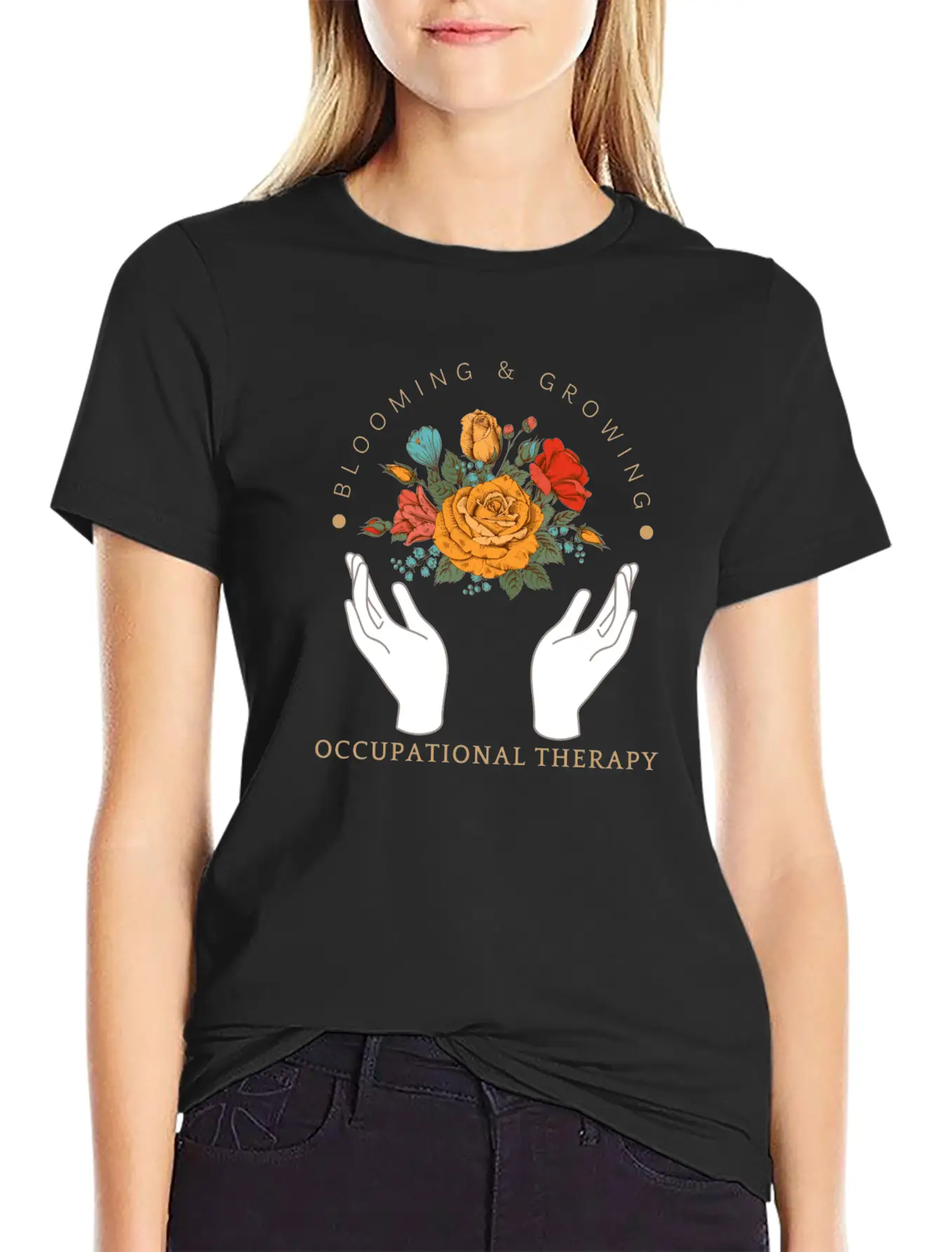 Blooming & Growing Unisex Short Sleeve Soft Cotton T-Shirt – Casual Everyday Wear