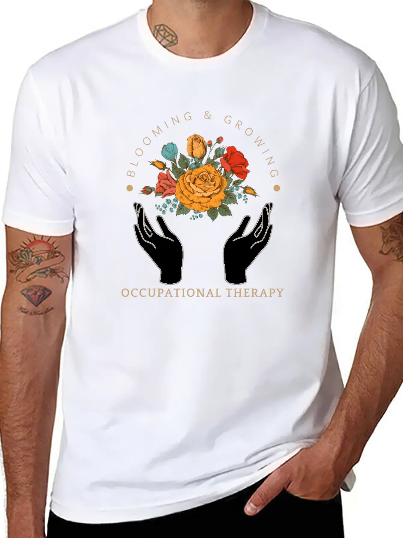 Blooming & Growing Unisex Short Sleeve Soft Cotton T-Shirt – Casual Everyday Wear