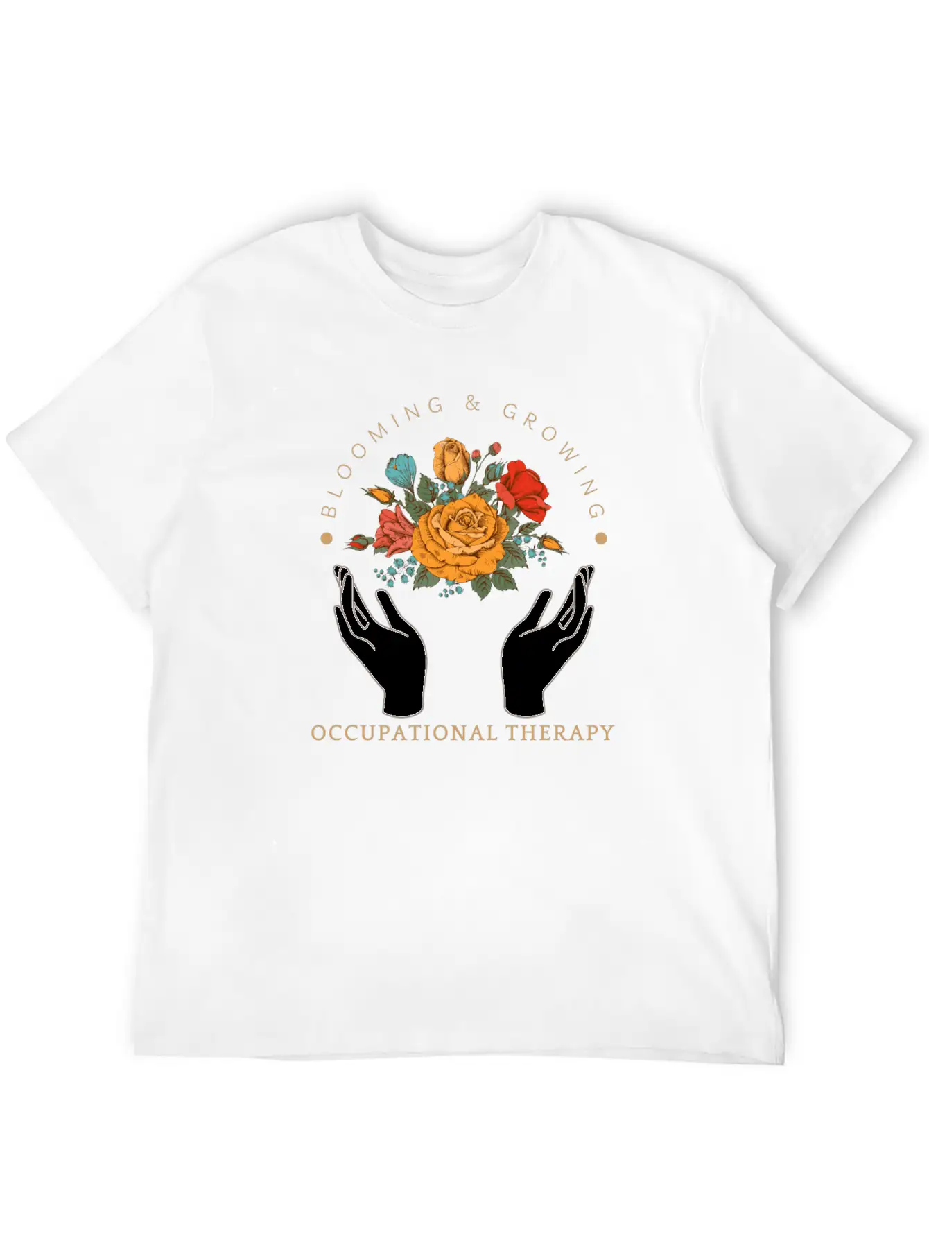 Blooming & Growing Unisex Short Sleeve Soft Cotton T-Shirt – Casual Everyday Wear