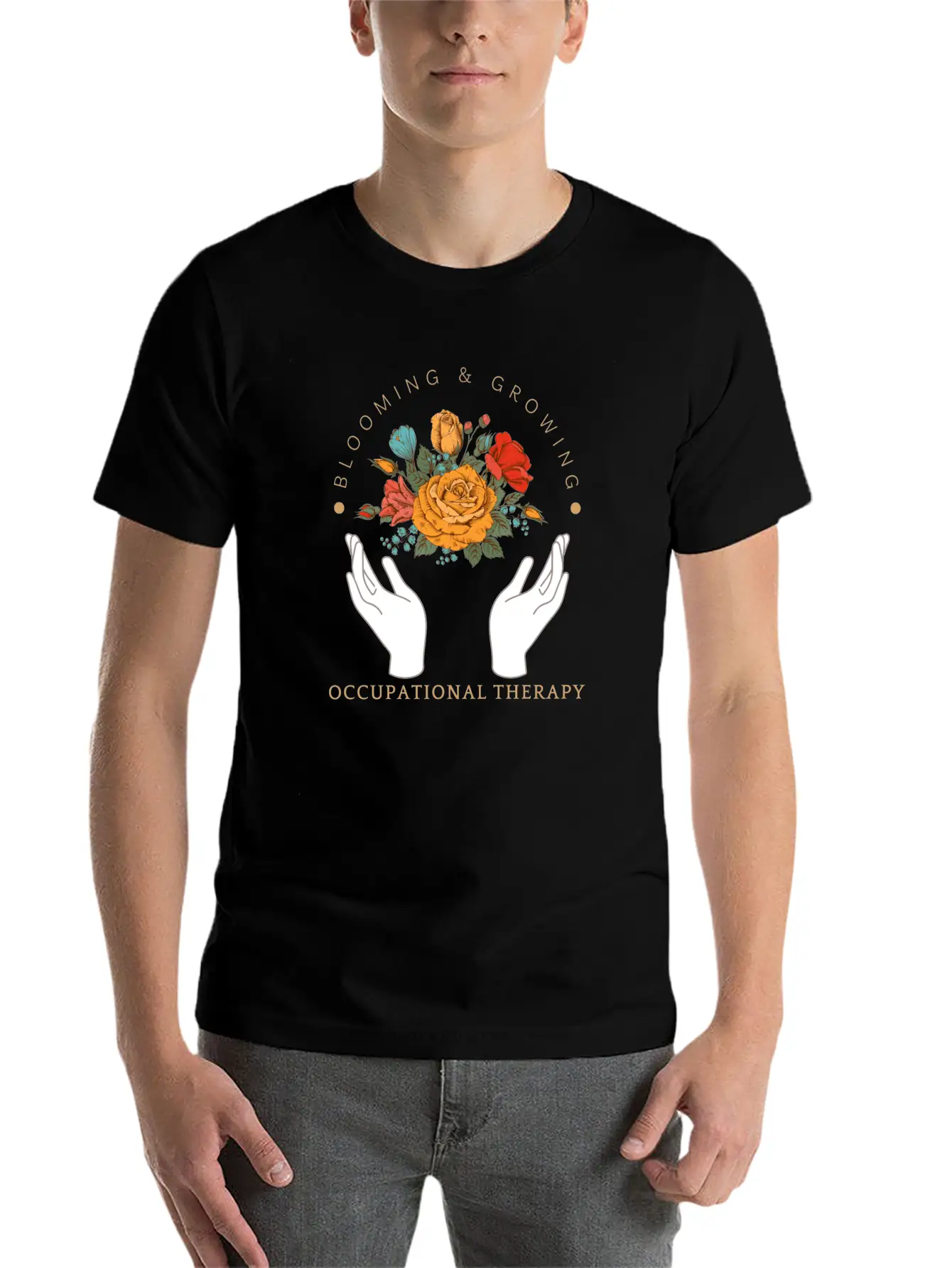 Blooming & Growing Unisex Short Sleeve Soft Cotton T-Shirt – Casual Everyday Wear
