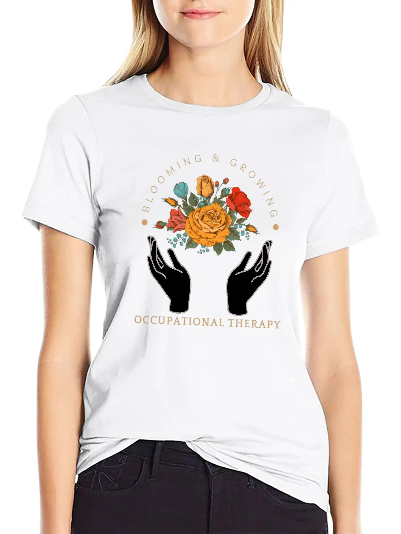 Blooming & Growing Unisex Short Sleeve Soft Cotton T-Shirt – Casual Everyday Wear
