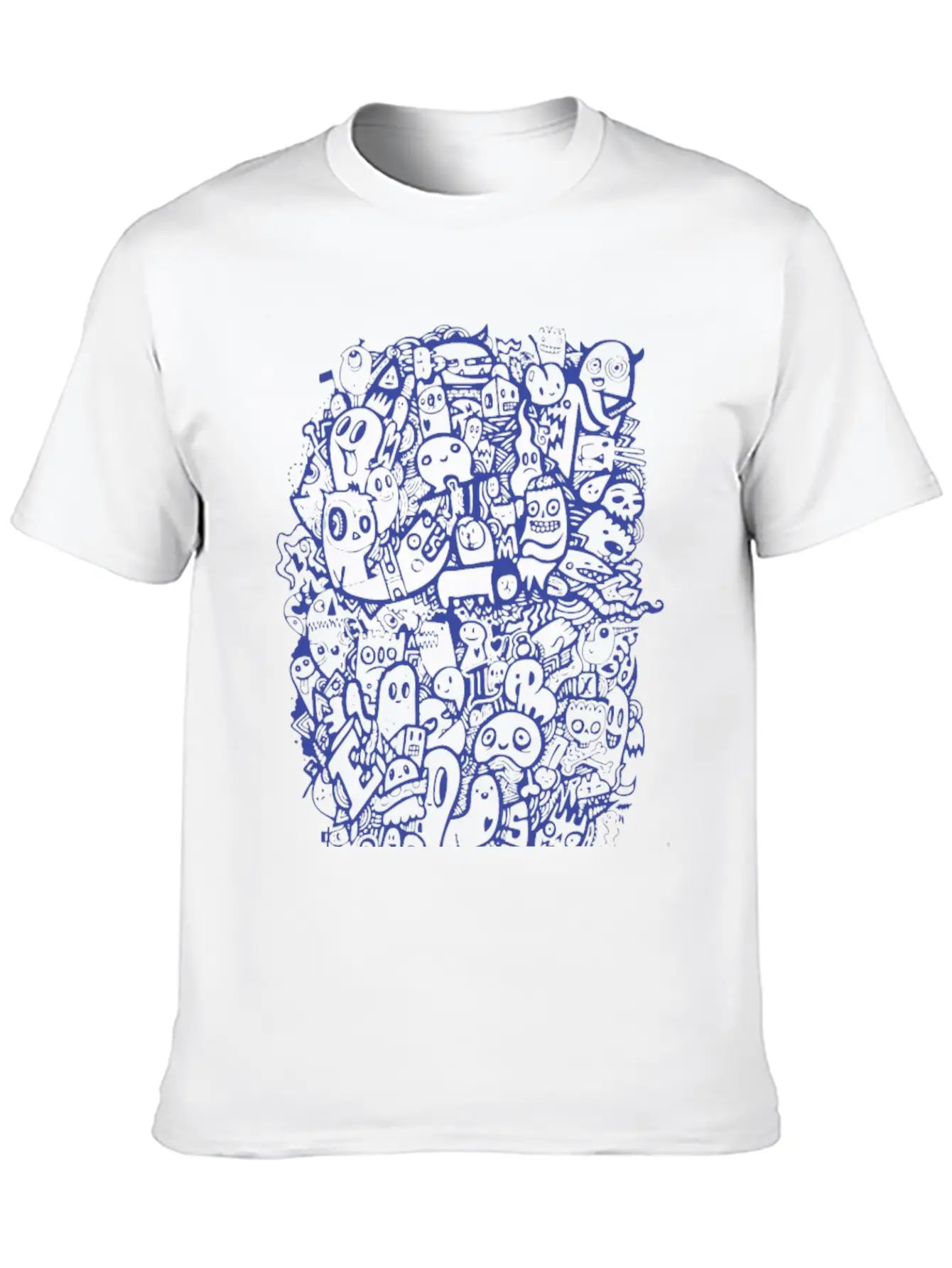 Blue Doodle Relaxed Everyday Tee – Lightweight And Durable Cotton